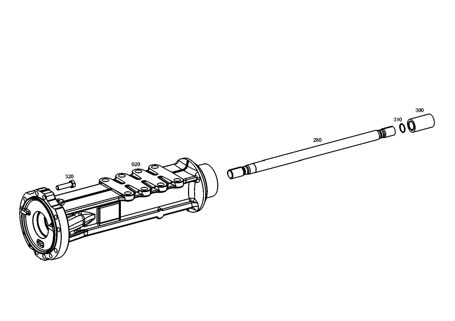 drawing for LIEBHERR GMBH 070-690-361 - STUB SHAFT