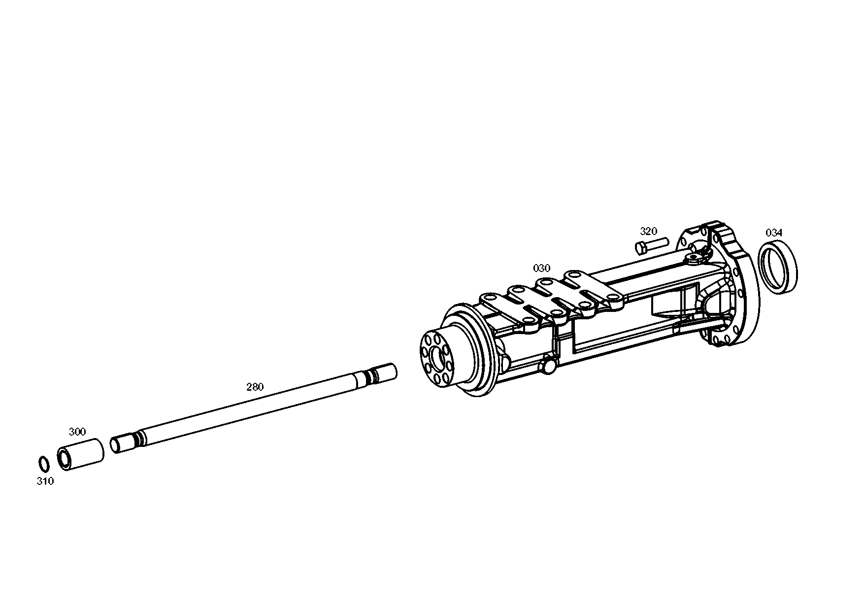 drawing for LIEBHERR GMBH 070-690-361 - STUB SHAFT