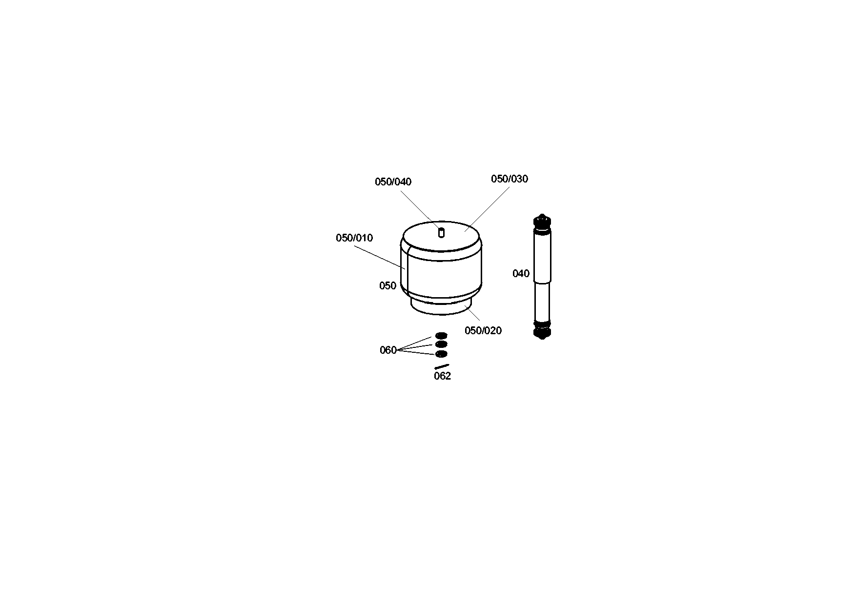 drawing for Hyundai Construction Equipment 551708CZZ0 - AIR SPRING