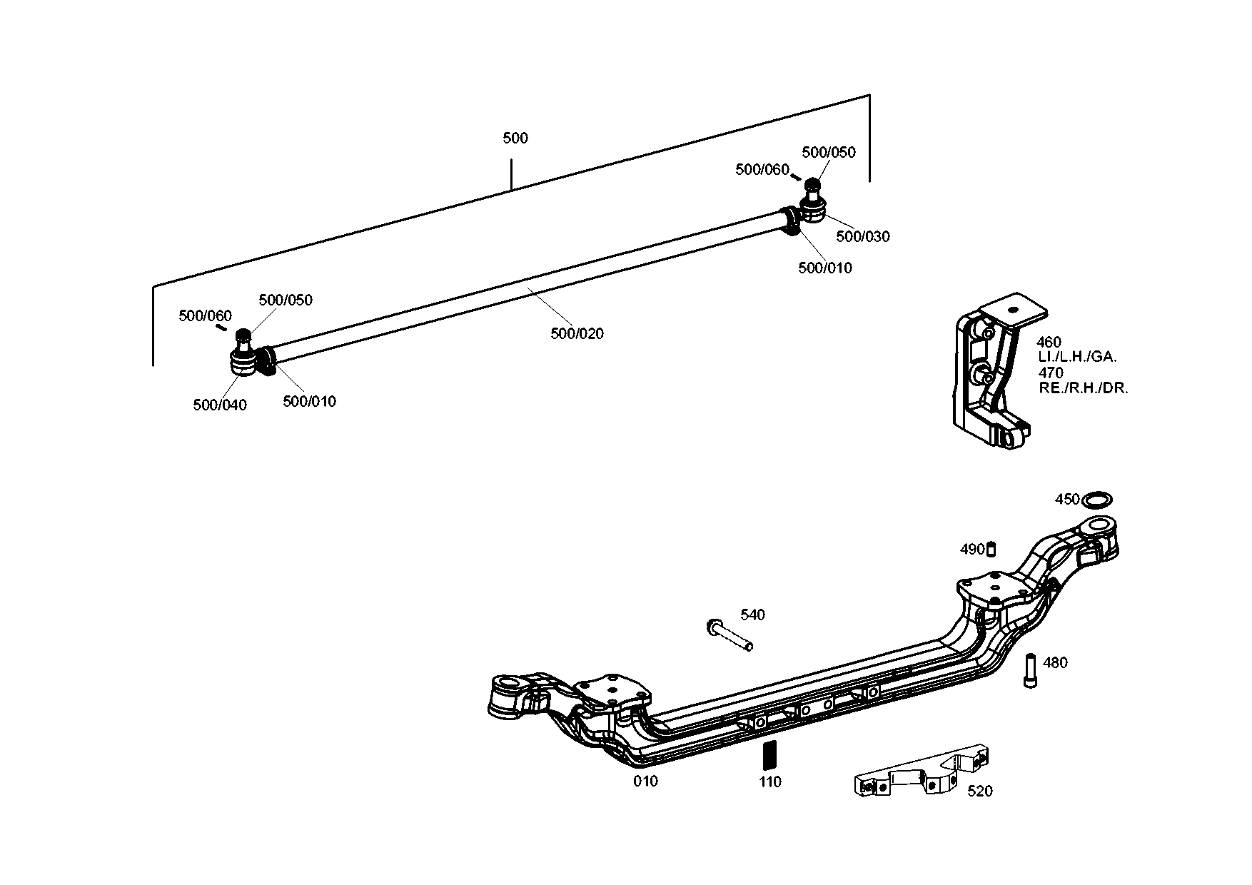 drawing for MAN N1.01102-0298 - TIE ROD