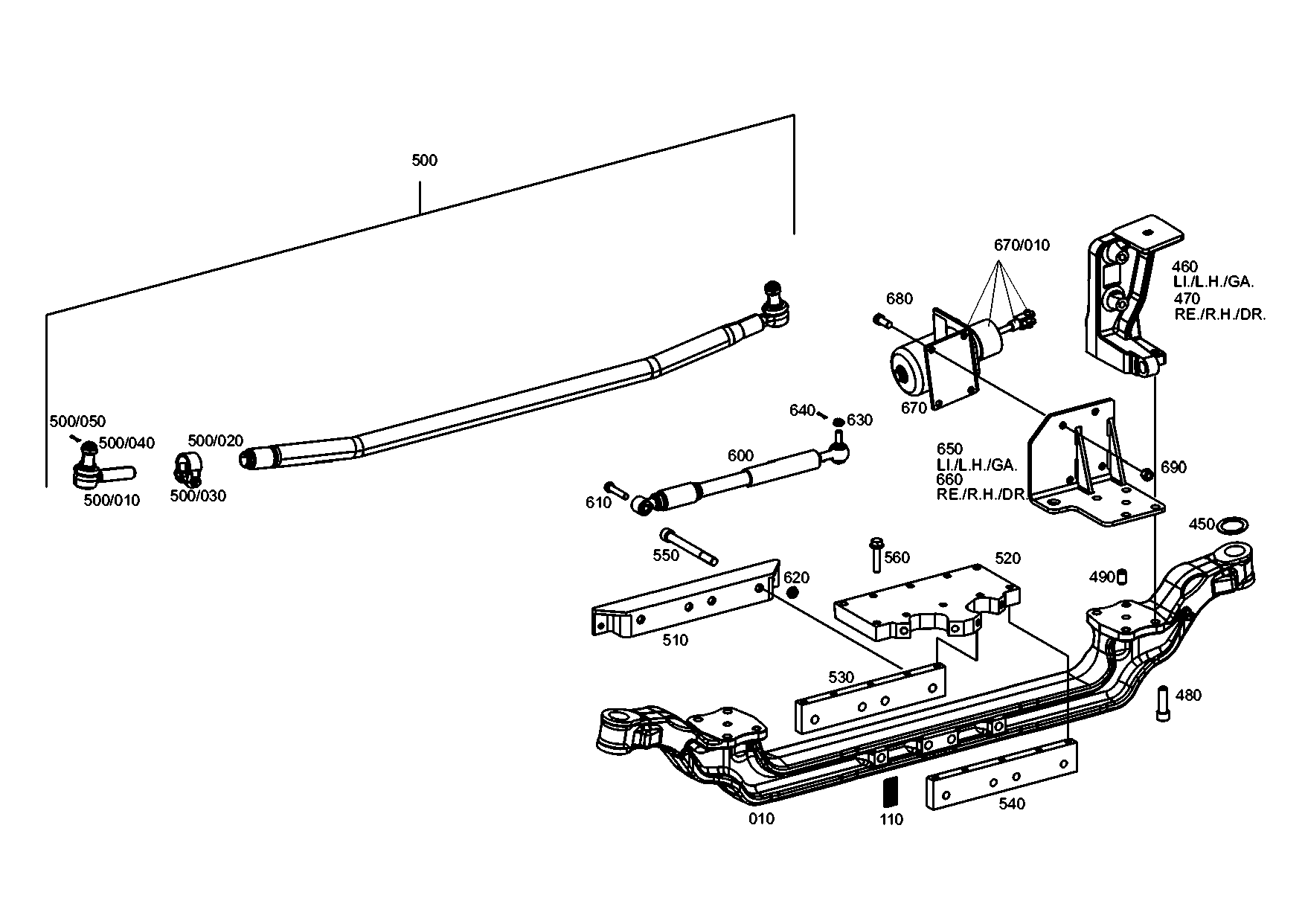 drawing for EVOBUS A6293300503 - TIE ROD
