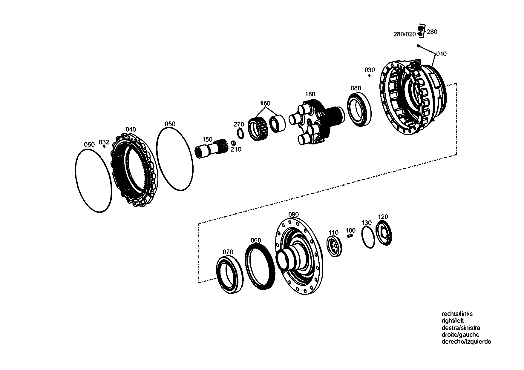 drawing for DOOSAN K9000344 - OUTPUT SHAFT