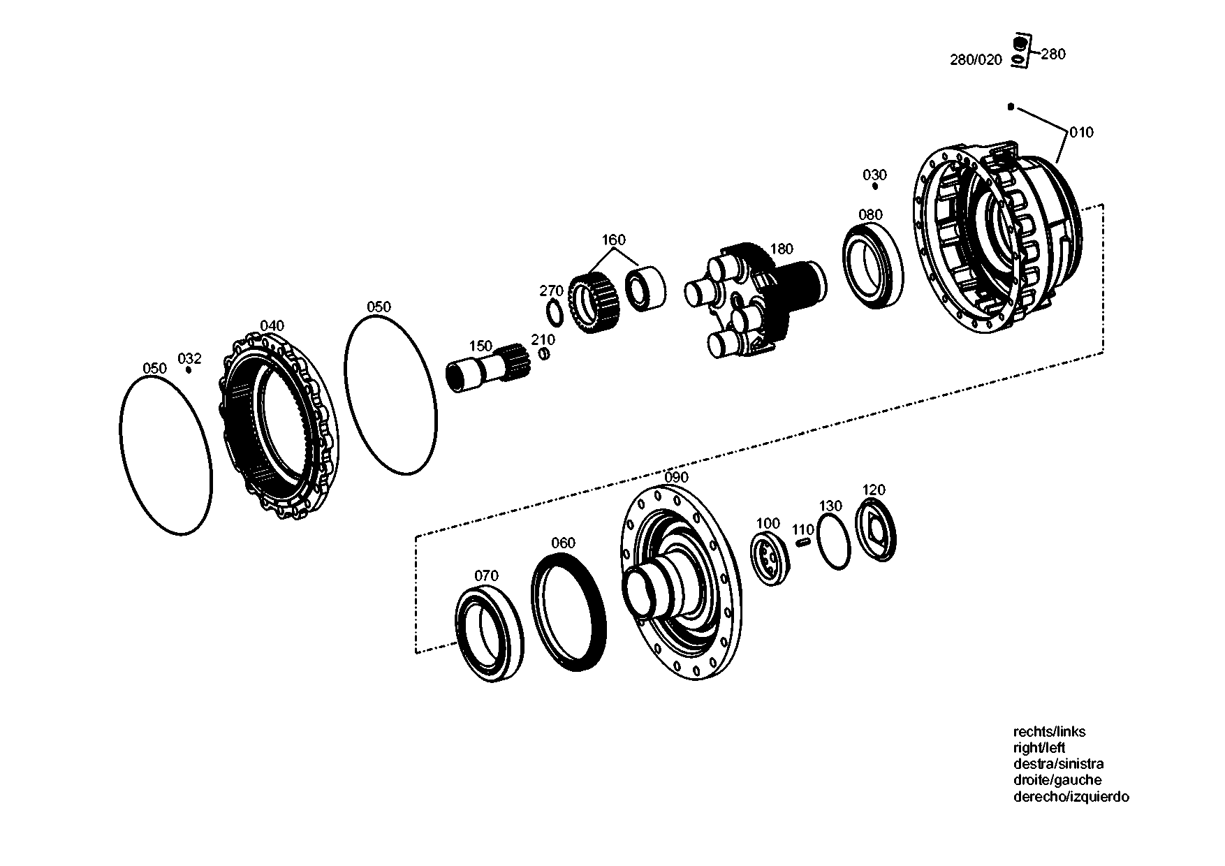 drawing for DOOSAN K9000344 - OUTPUT SHAFT