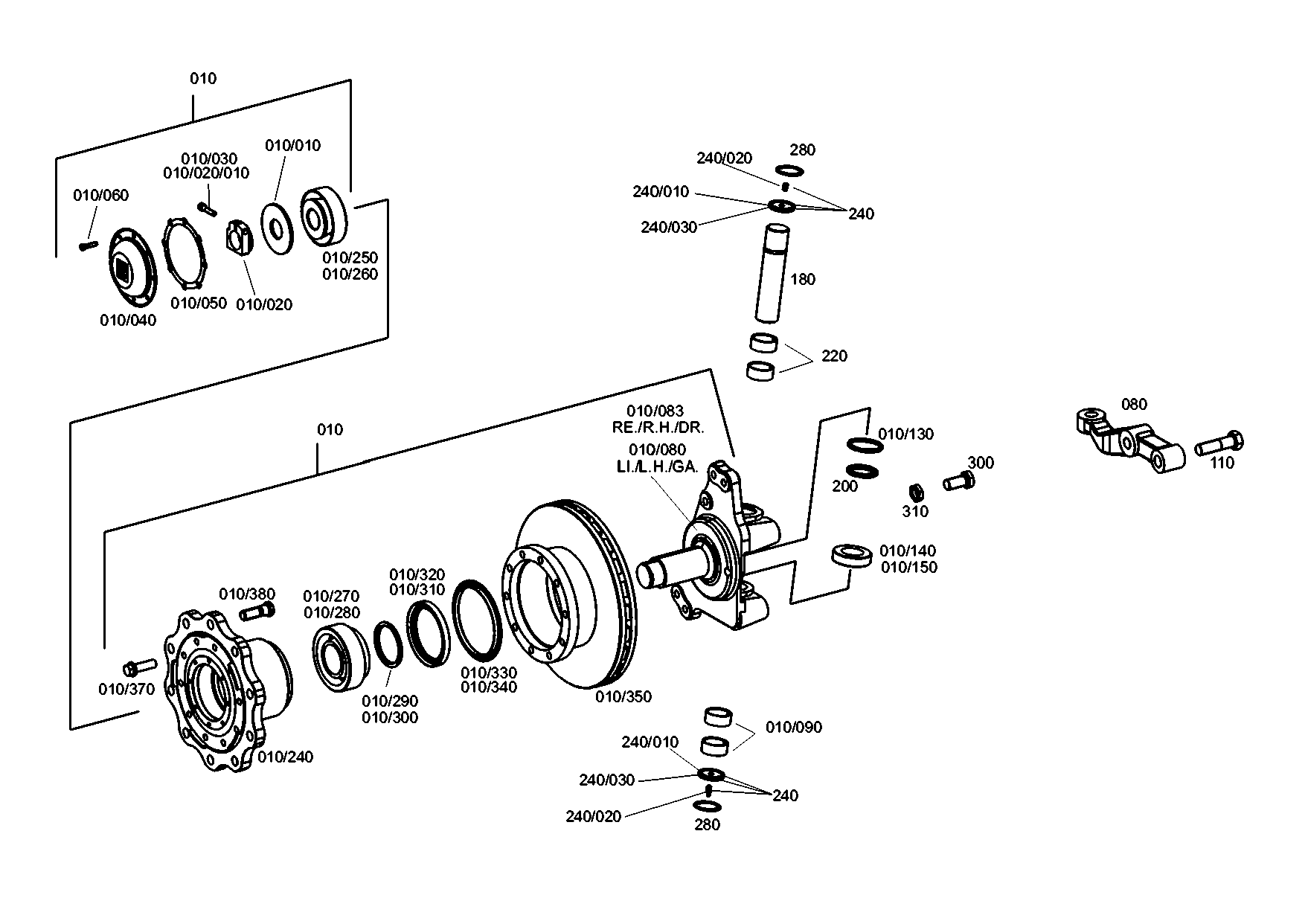 drawing for EVOBUS A0003380605 - TRACK LEVER