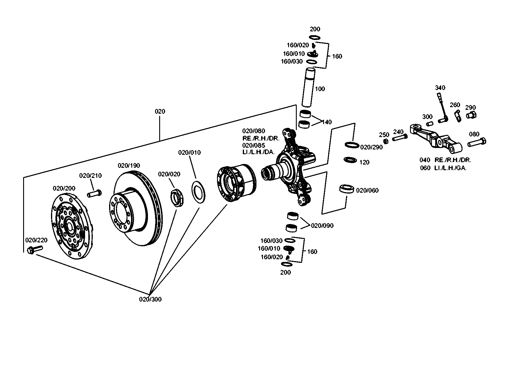 drawing for EVOBUS A0003380505 - TRACK LEVER