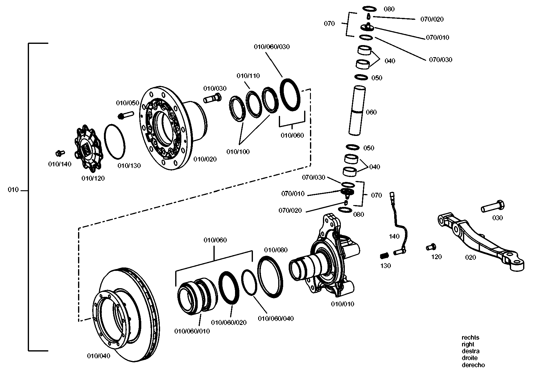 drawing for EVOBUS A0003380406 - TRACK LEVER