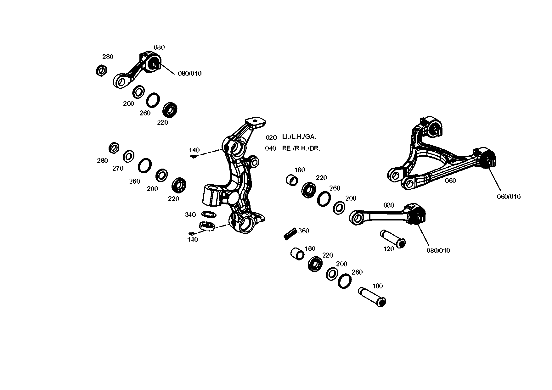 Technical drawing of EVOBUS A6283300707 REPAIR KIT with dimensions and layout (figure 3)