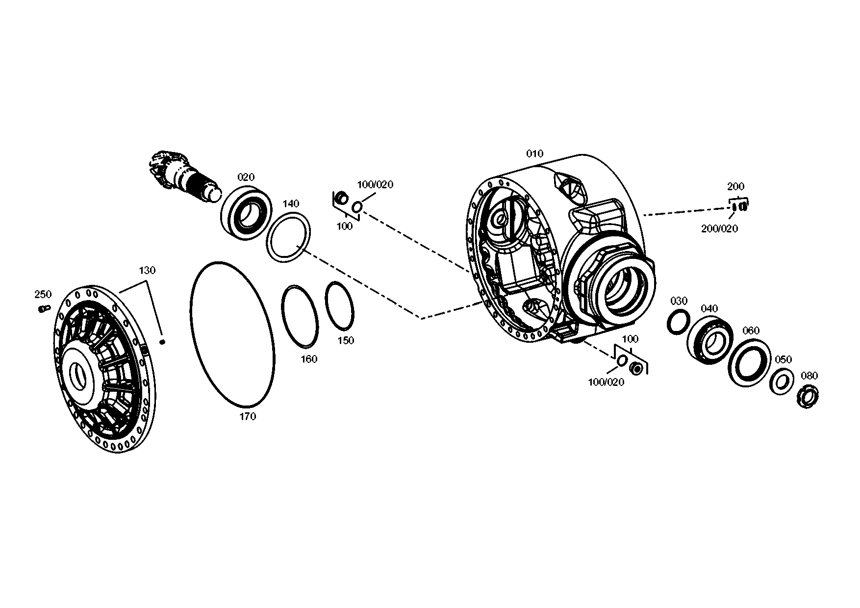 drawing for JOHN DEERE T300438 - AXLE DRIVE HOUSING