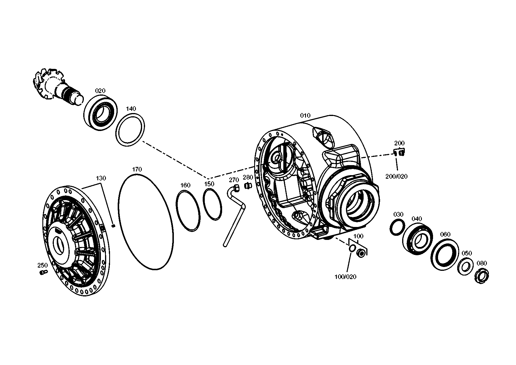 drawing for JOHN DEERE T300438 - AXLE DRIVE HOUSING