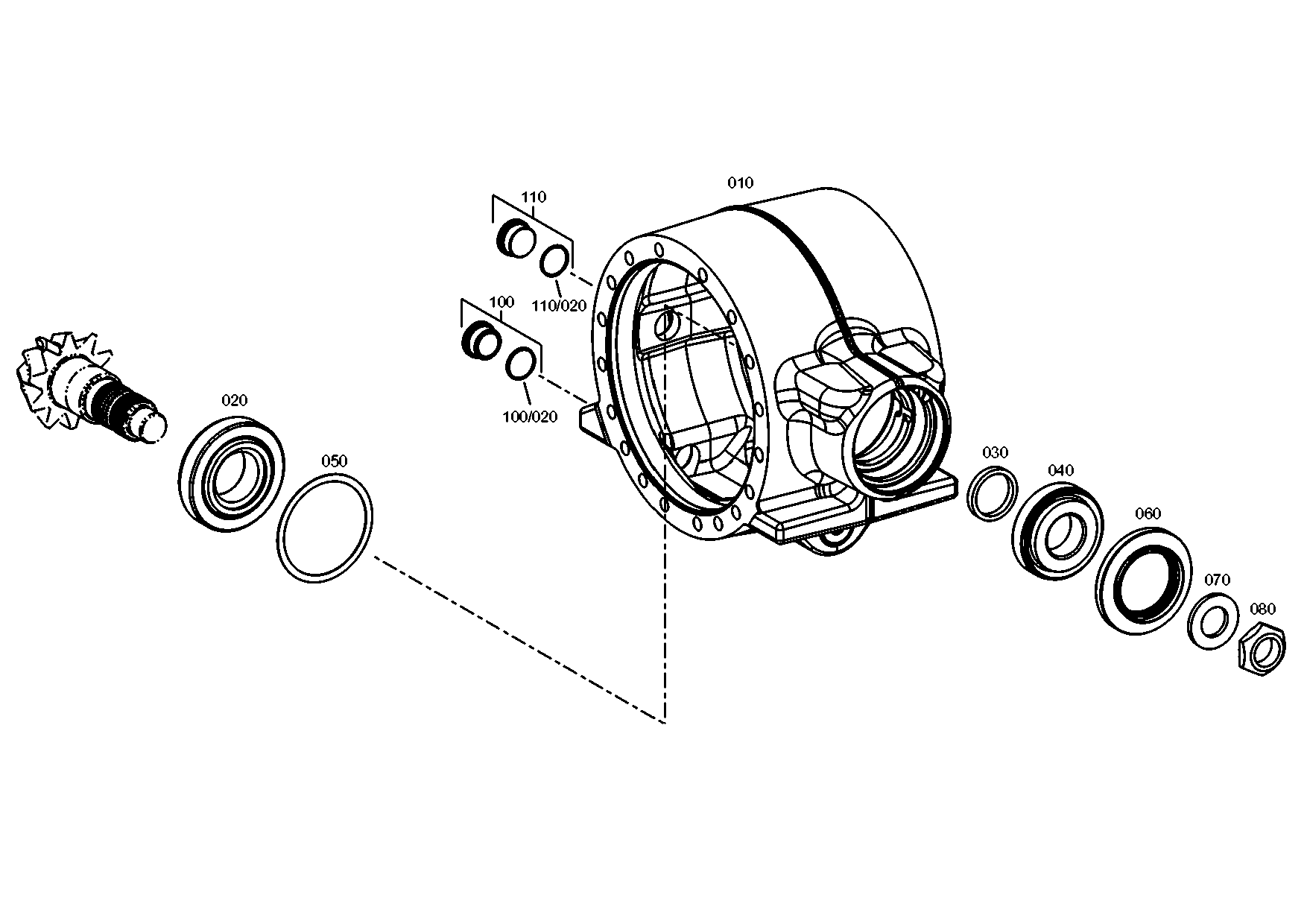 drawing for CNH NEW HOLLAND 84525576 - AXLE DRIVE HOUSING