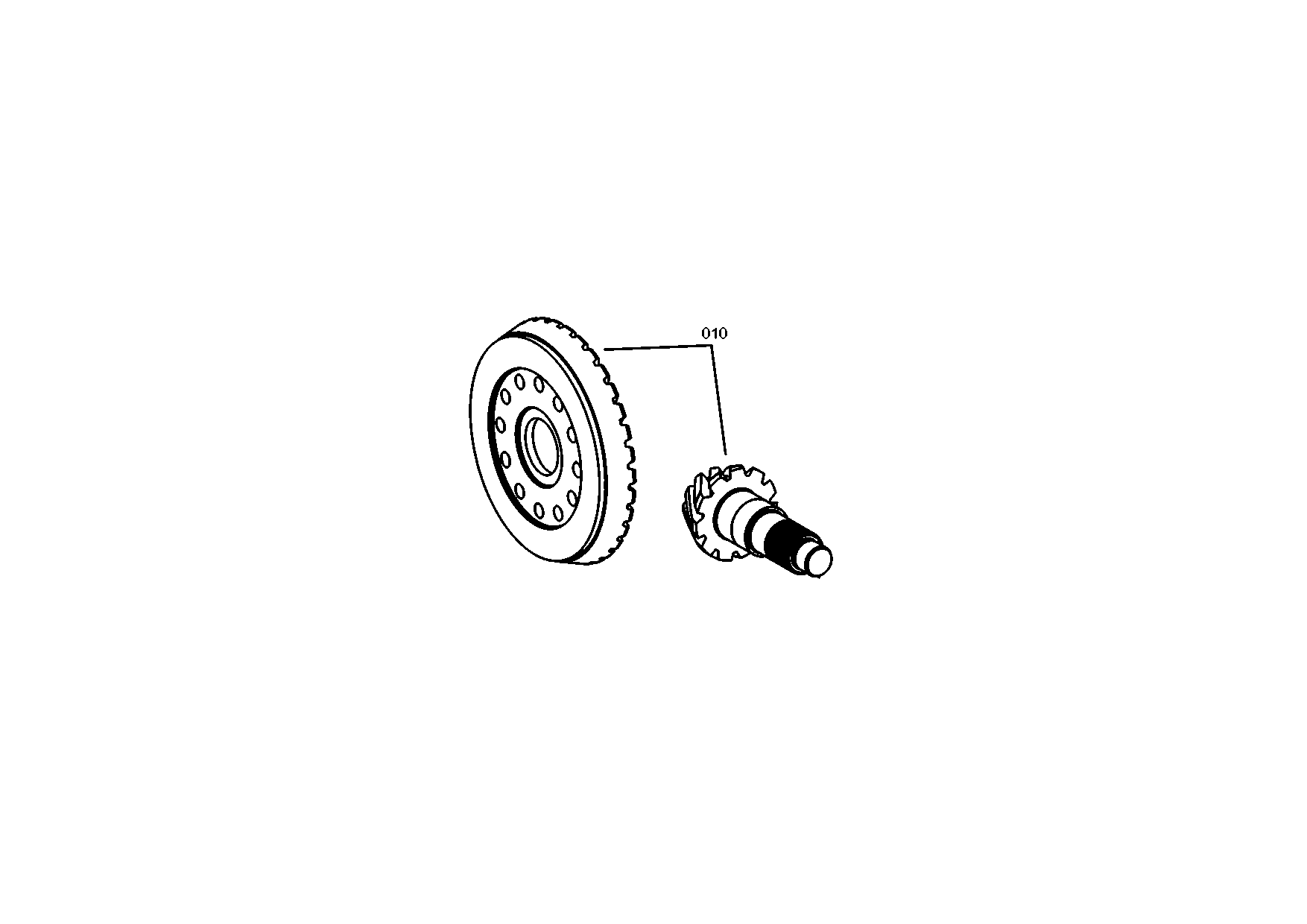 drawing for CNH NEW HOLLAND 87485967 - BEVEL GEAR SET