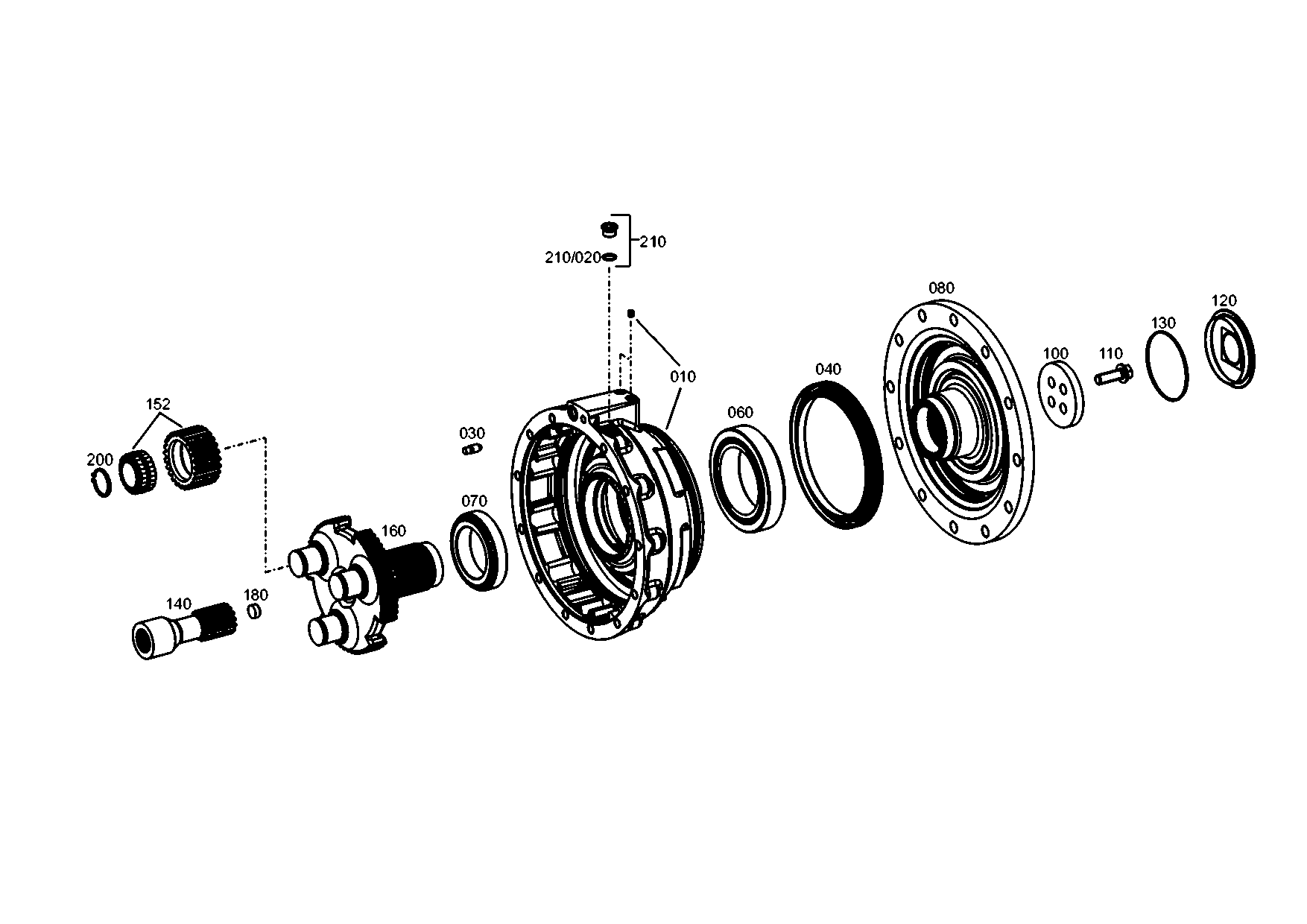 drawing for CNH NEW HOLLAND 84322840 - BRAKE HOUSING