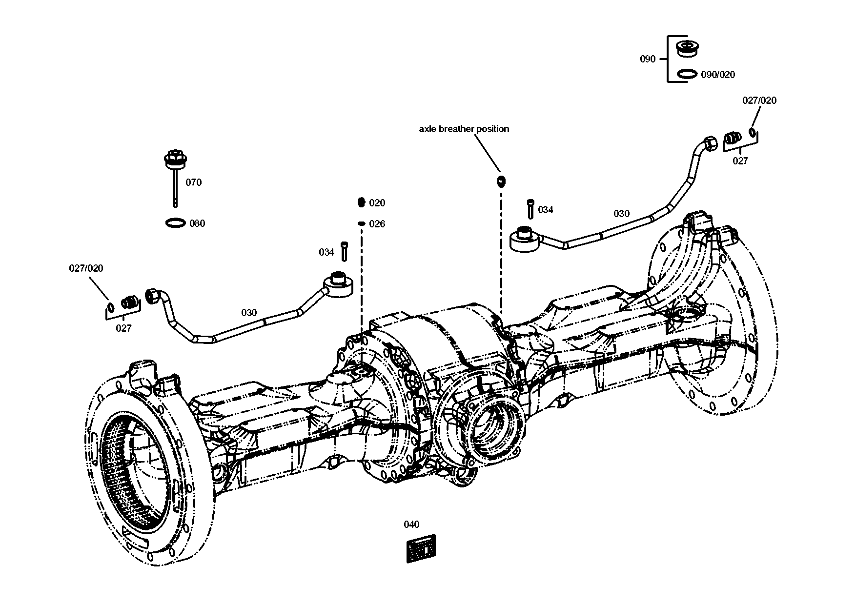 drawing for JOHN DEERE AT330028 - BRAKE TUBE