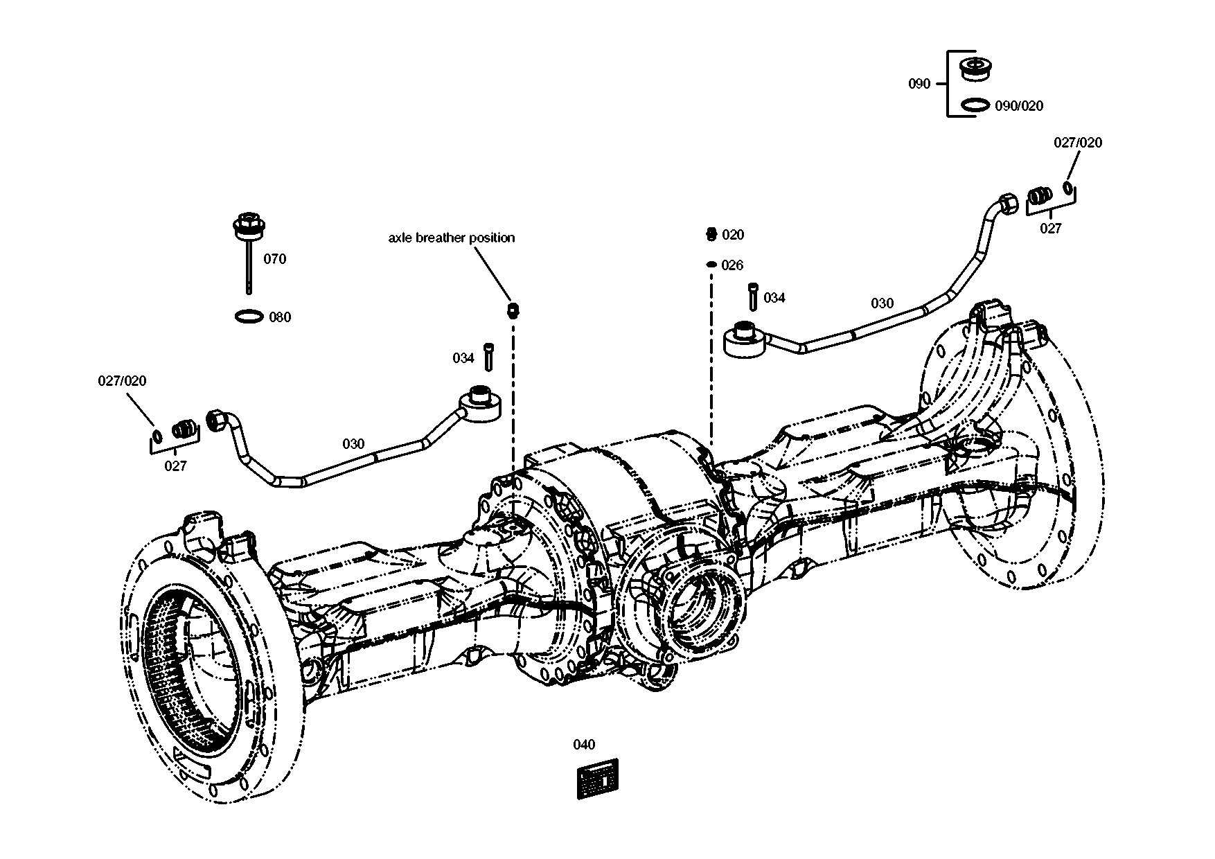 drawing for JOHN DEERE AT330028 - BRAKE TUBE