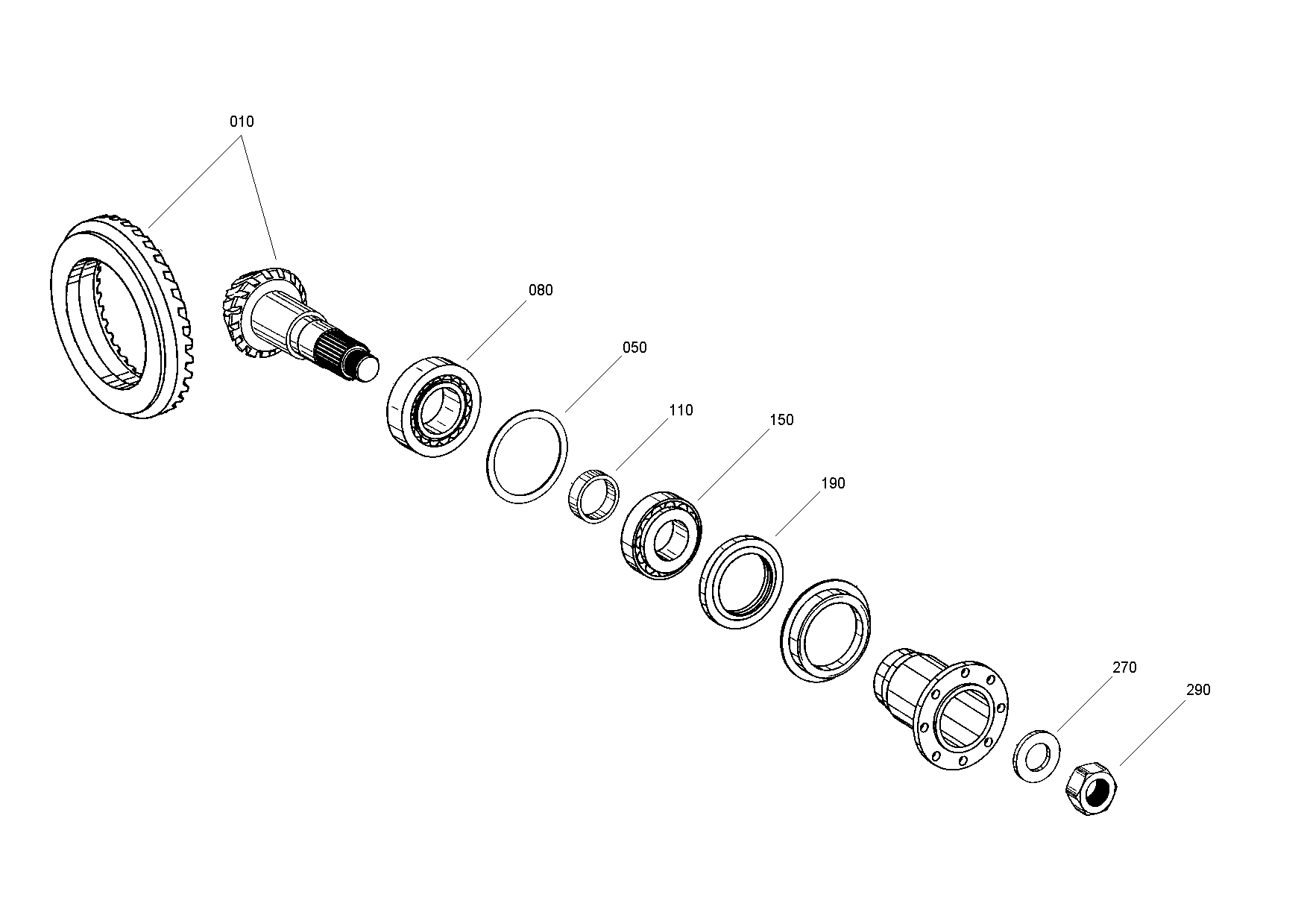 drawing for AGCO 35121400 - BEVEL GEAR SET