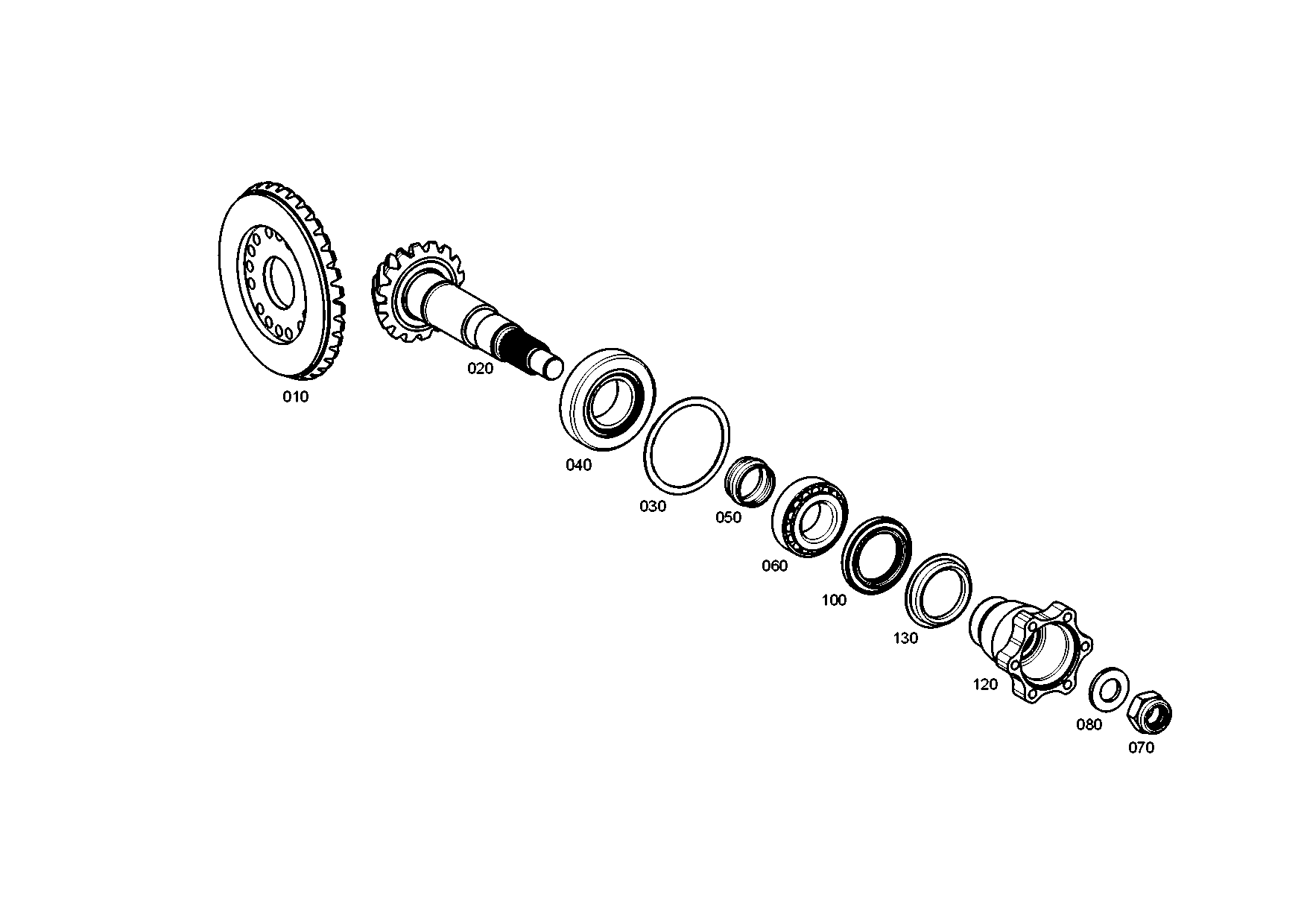 Technical drawing of AGCO F743300020770 SHIM with dimensions and layout