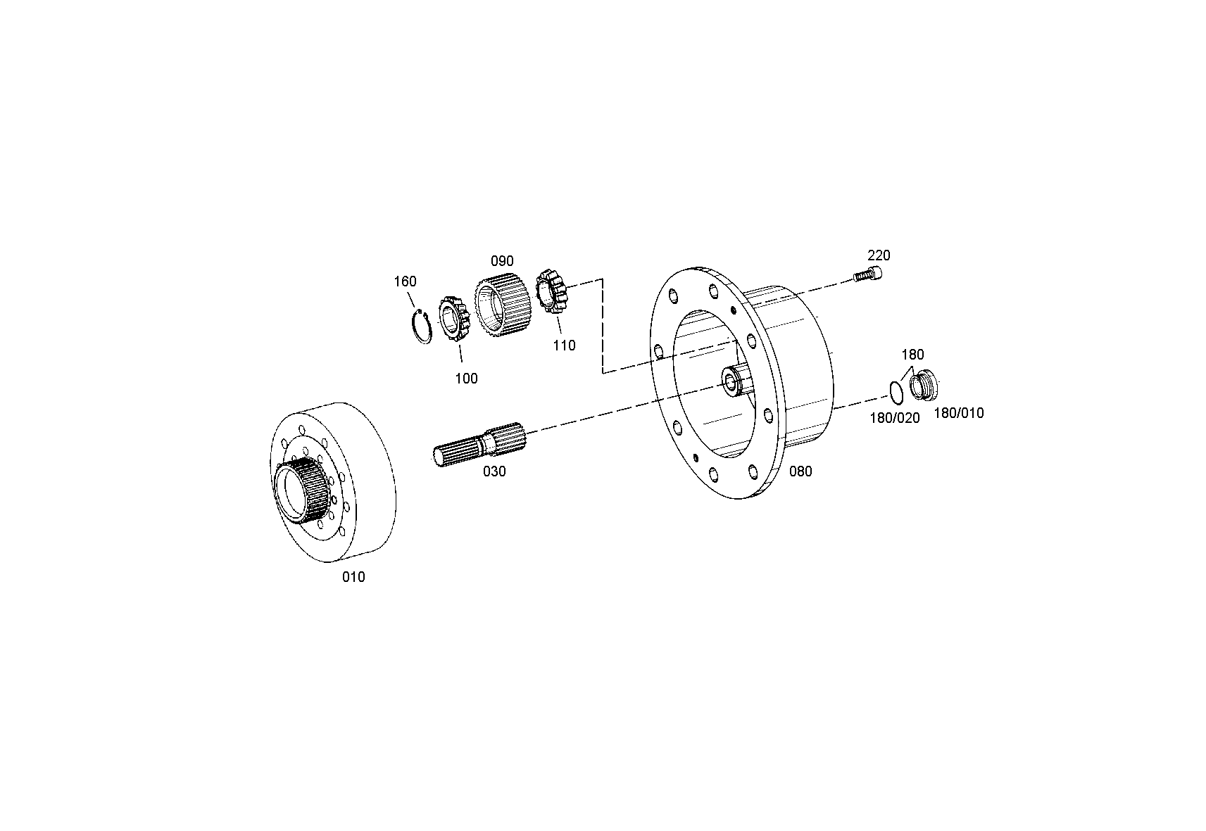 Technical drawing of AGCO 35126500 TAPER ROLLER BEARING with dimensions and layout