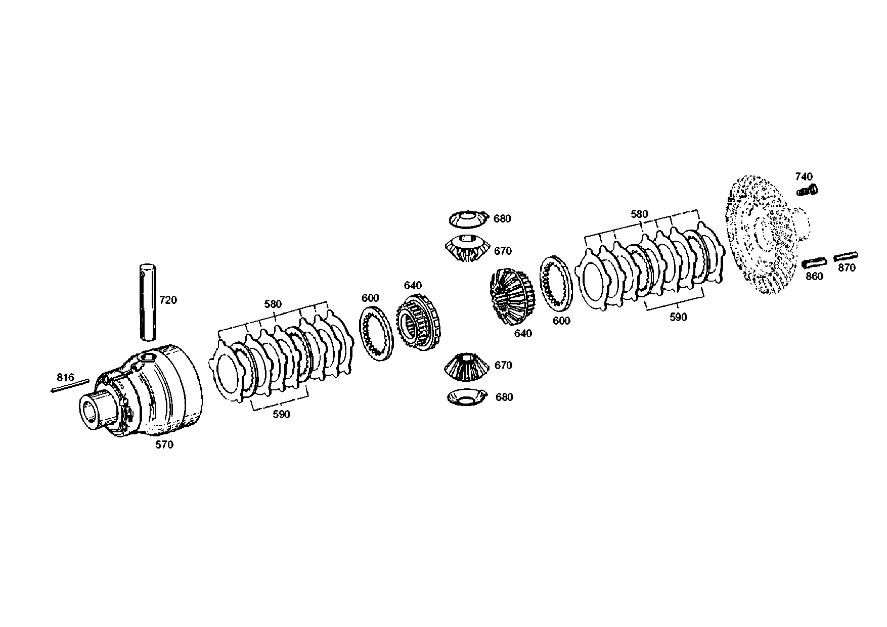 drawing for AGCO F168302020150 - AXLE BEVEL GEAR