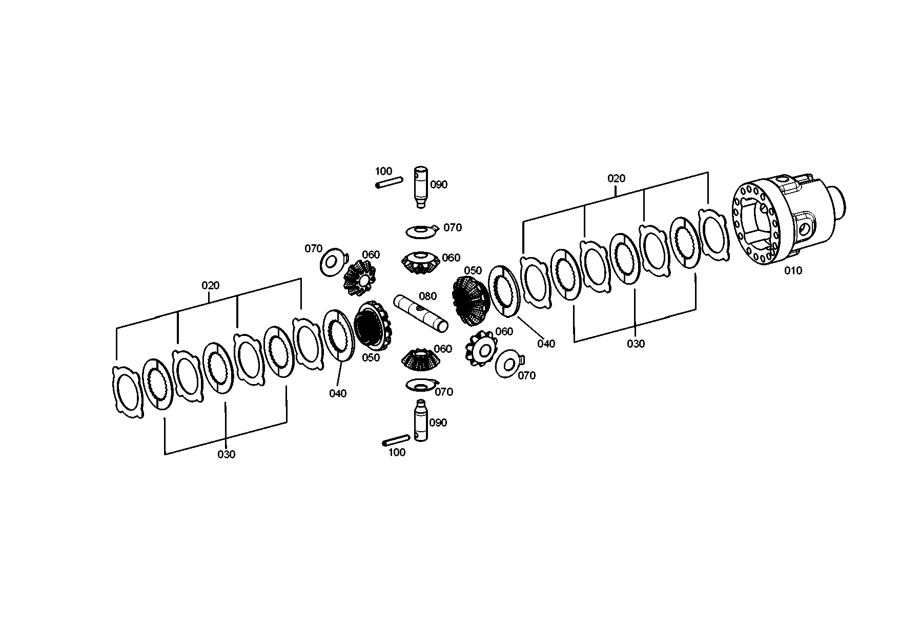 drawing for CATERPILLAR INC. 519-7019 - DIFFERENTIAL AXLE