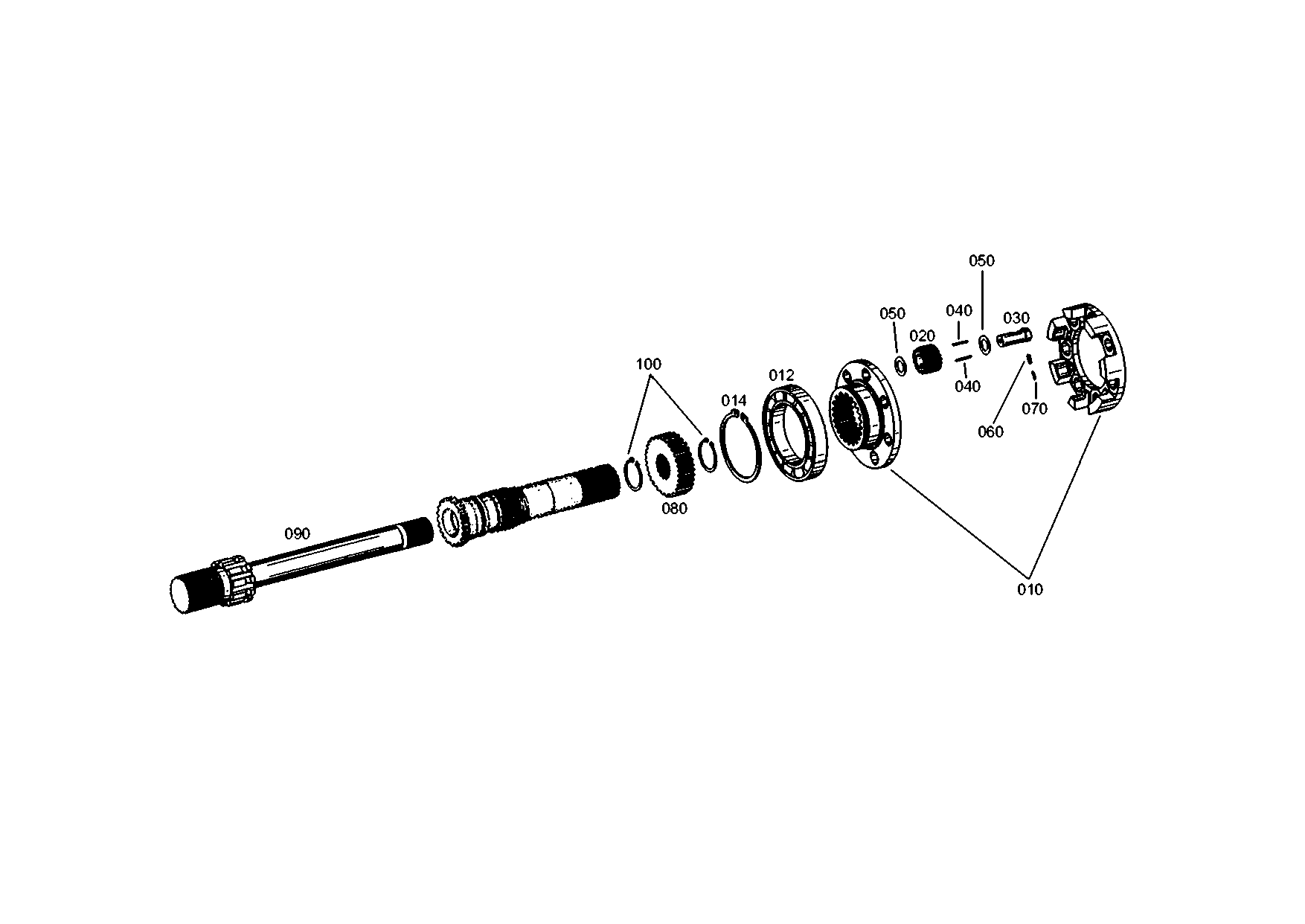 drawing for IVECO 0003217804 - PLANET GEAR SET