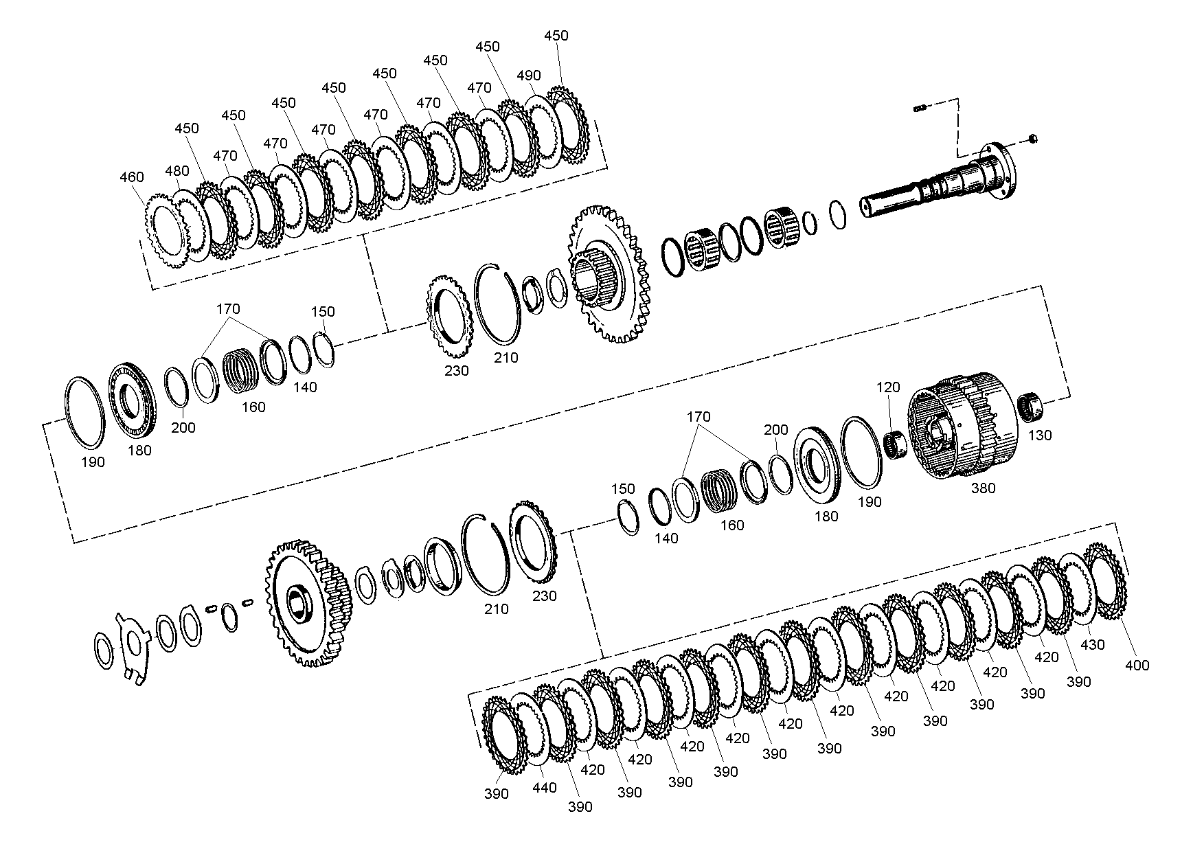 Technical drawing of DOOSAN 152073 OUTER CLUTCH DISK with dimensions and layout (figure 5)