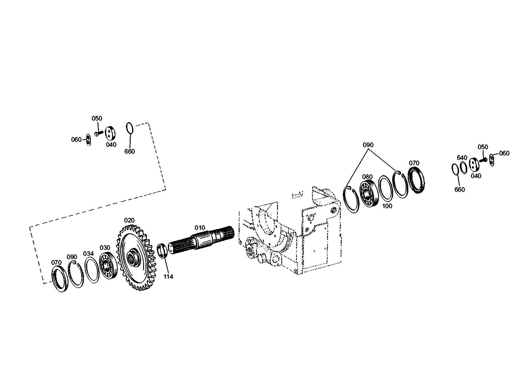 drawing for JOHN DEERE T116974 - OUTPUT GEAR