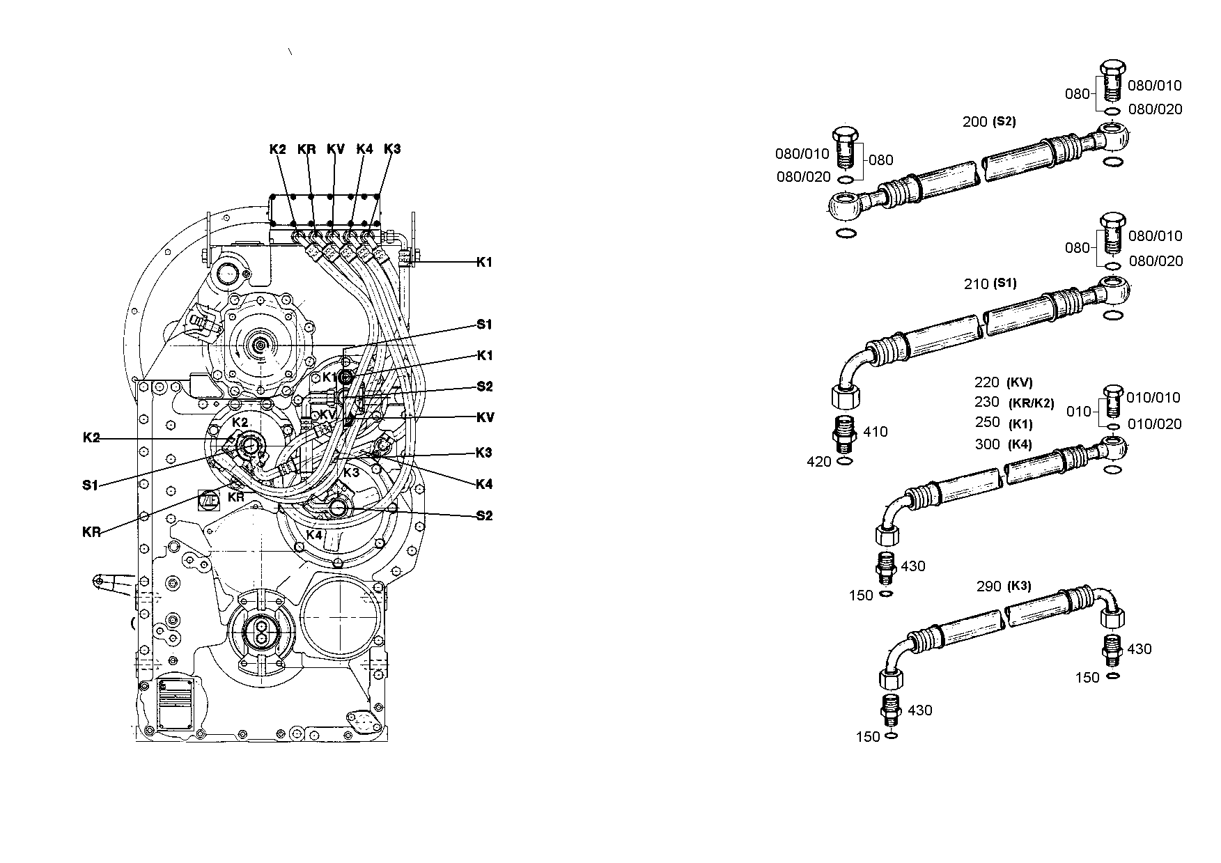 drawing for JOHN DEERE T171897 - HOSE PIPE