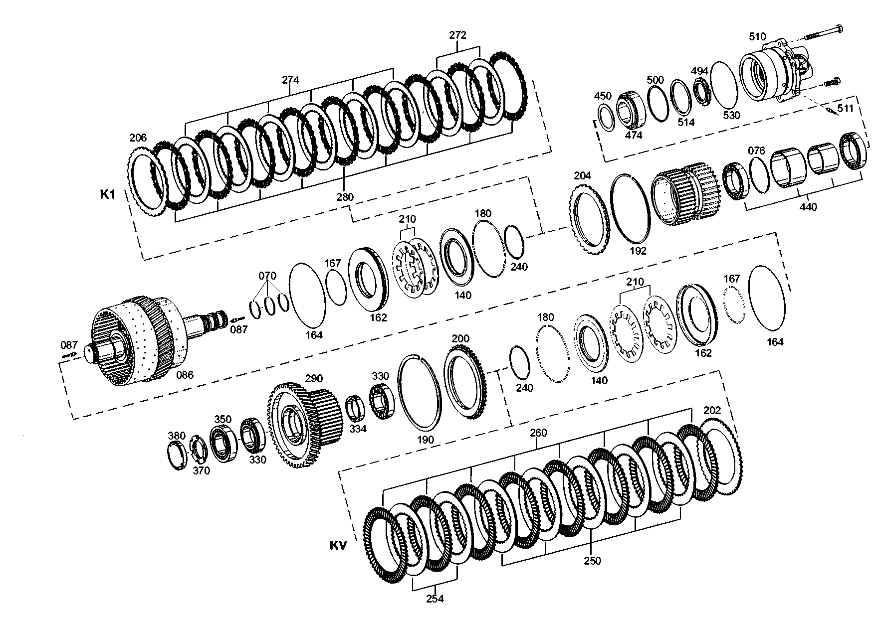 drawing for JOHN DEERE T196794 - OUTER CLUTCH DISK