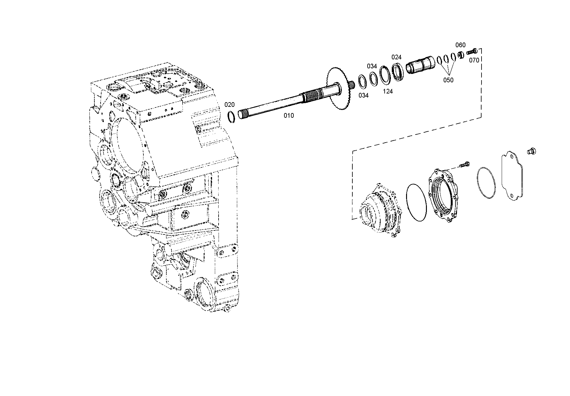 drawing for JOHN DEERE T196795 - SHAFT