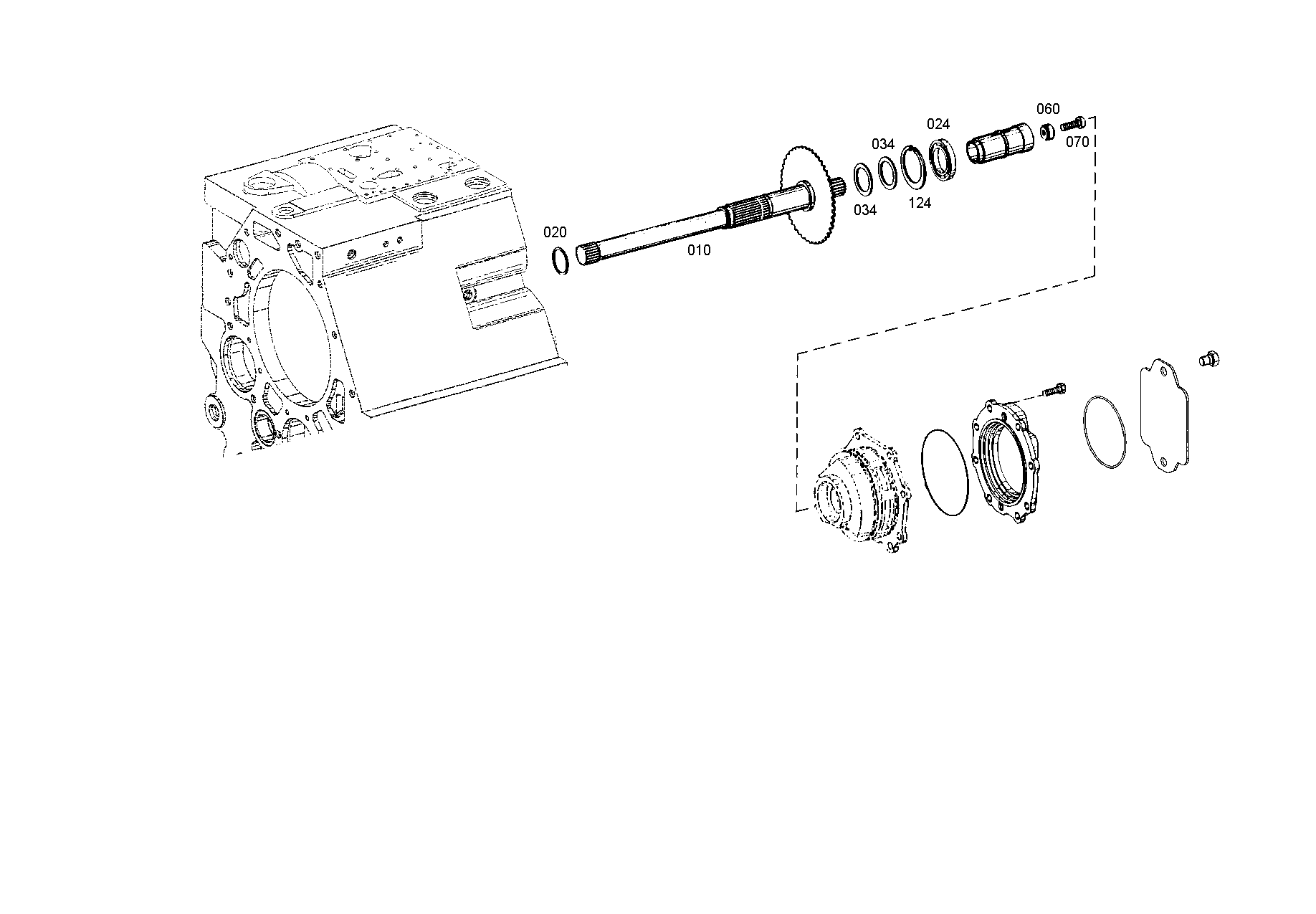 drawing for JOHN DEERE T196795 - SHAFT