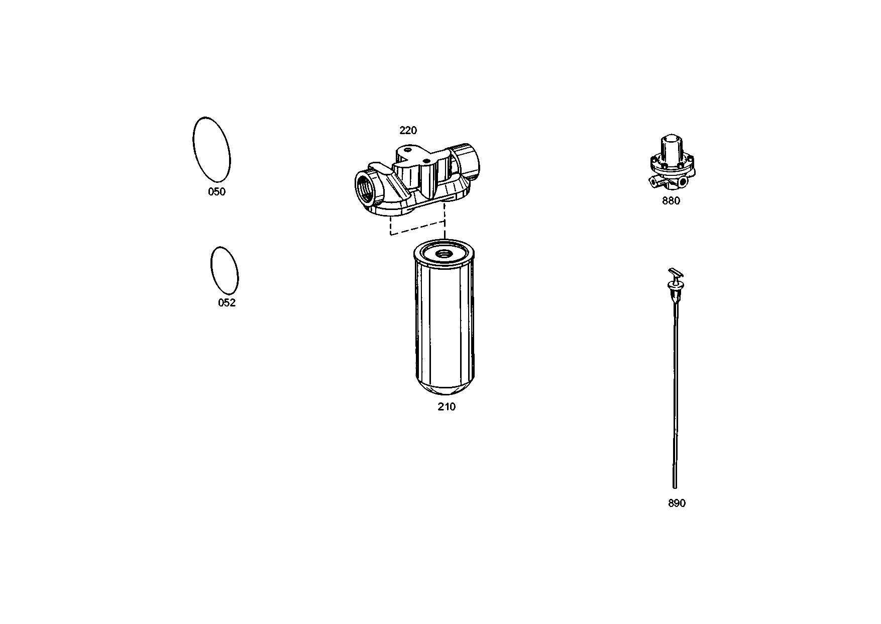 drawing for Hyundai Construction Equipment 0501313456 - FILTER HEAD