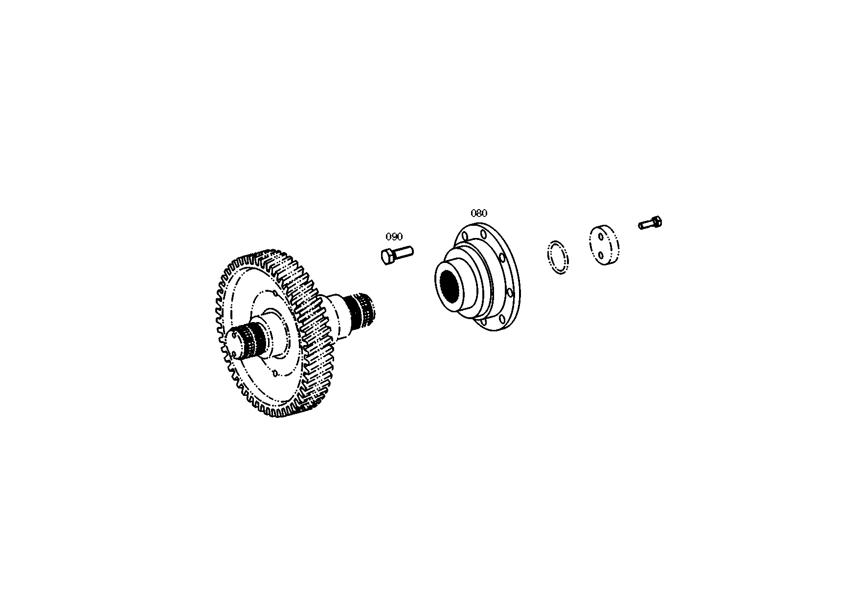 drawing for LIEBHERR GMBH 11836353 - OUTPUT FLANGE