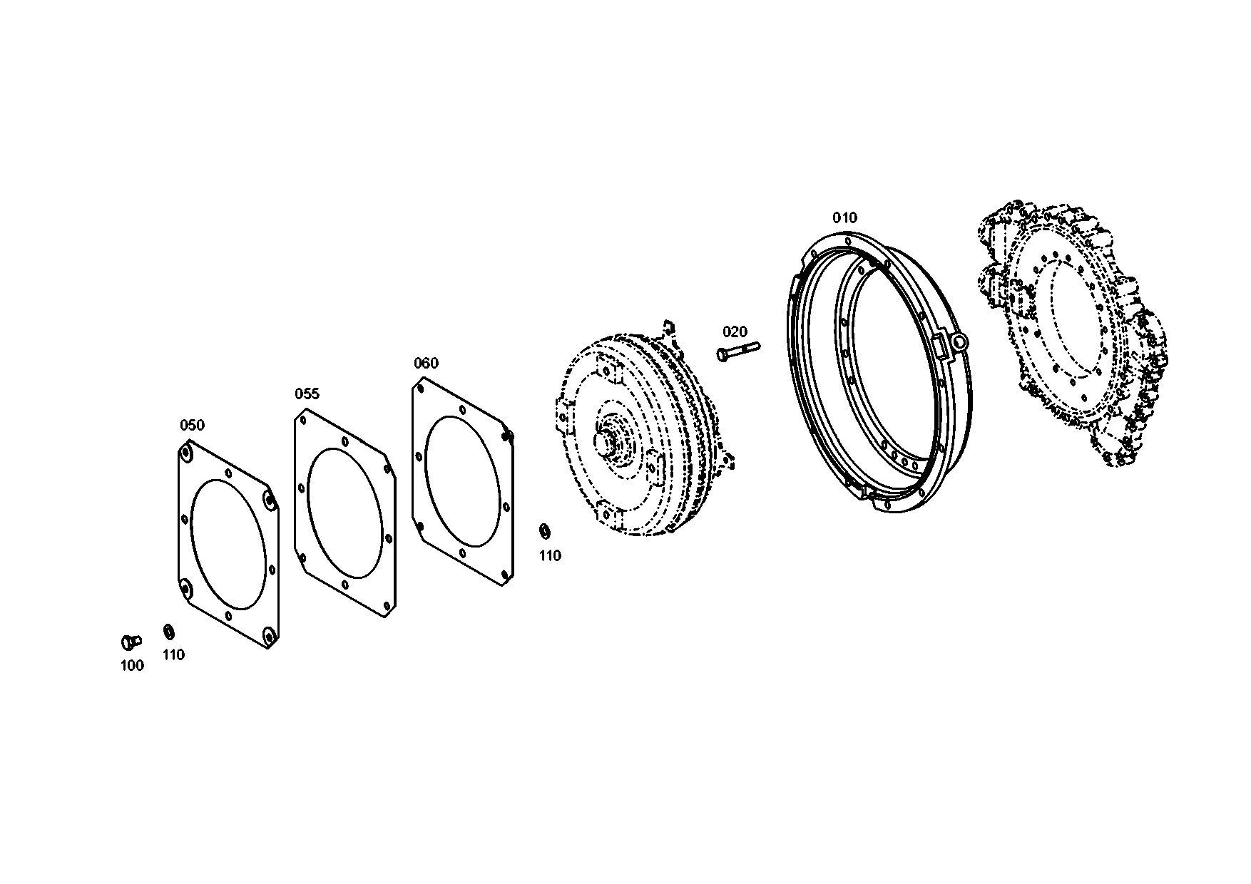 drawing for JOHN DEERE T179276 - CONVERTER BELL