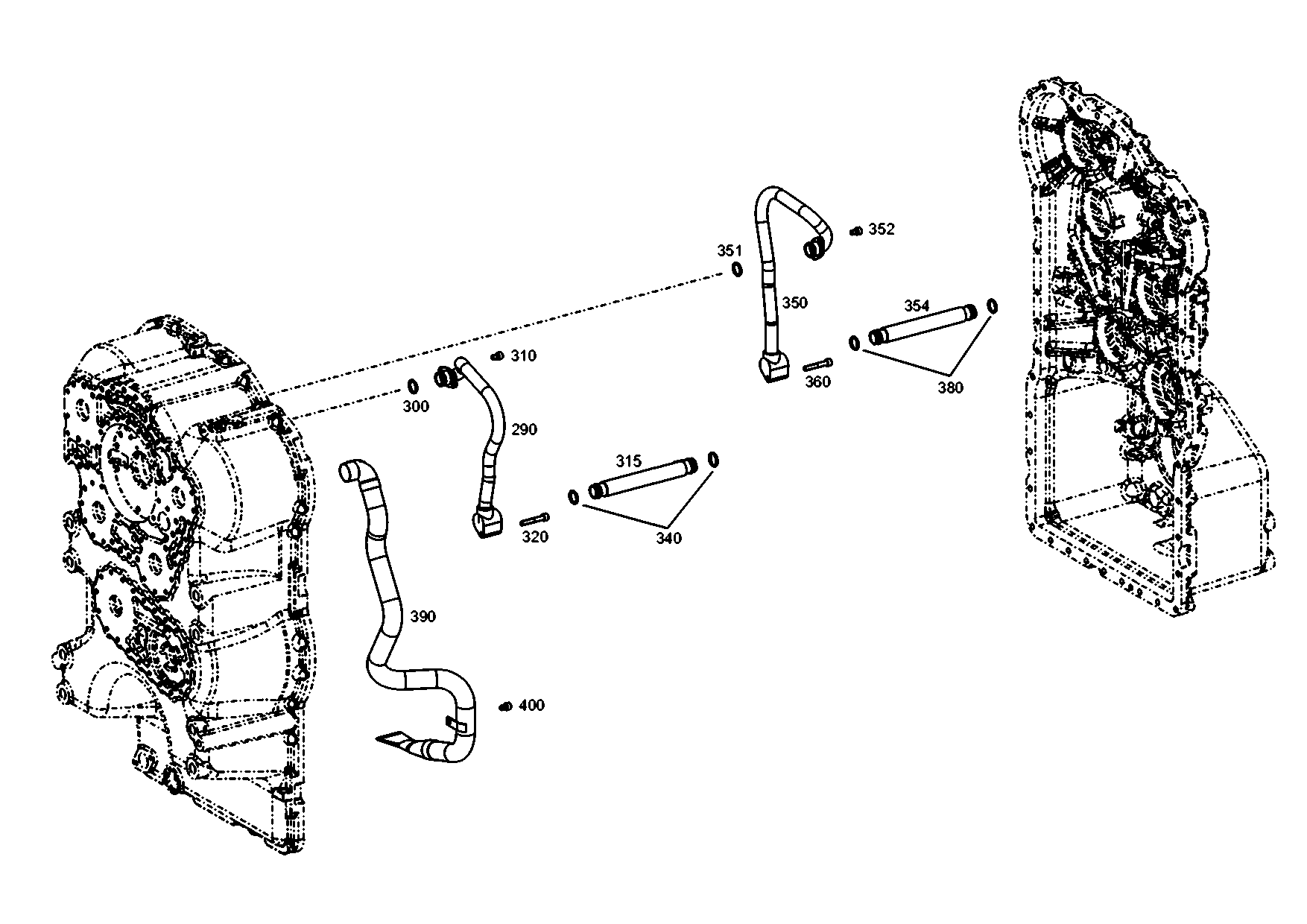 drawing for JOHN DEERE T242443 - HOUSING REAR PART