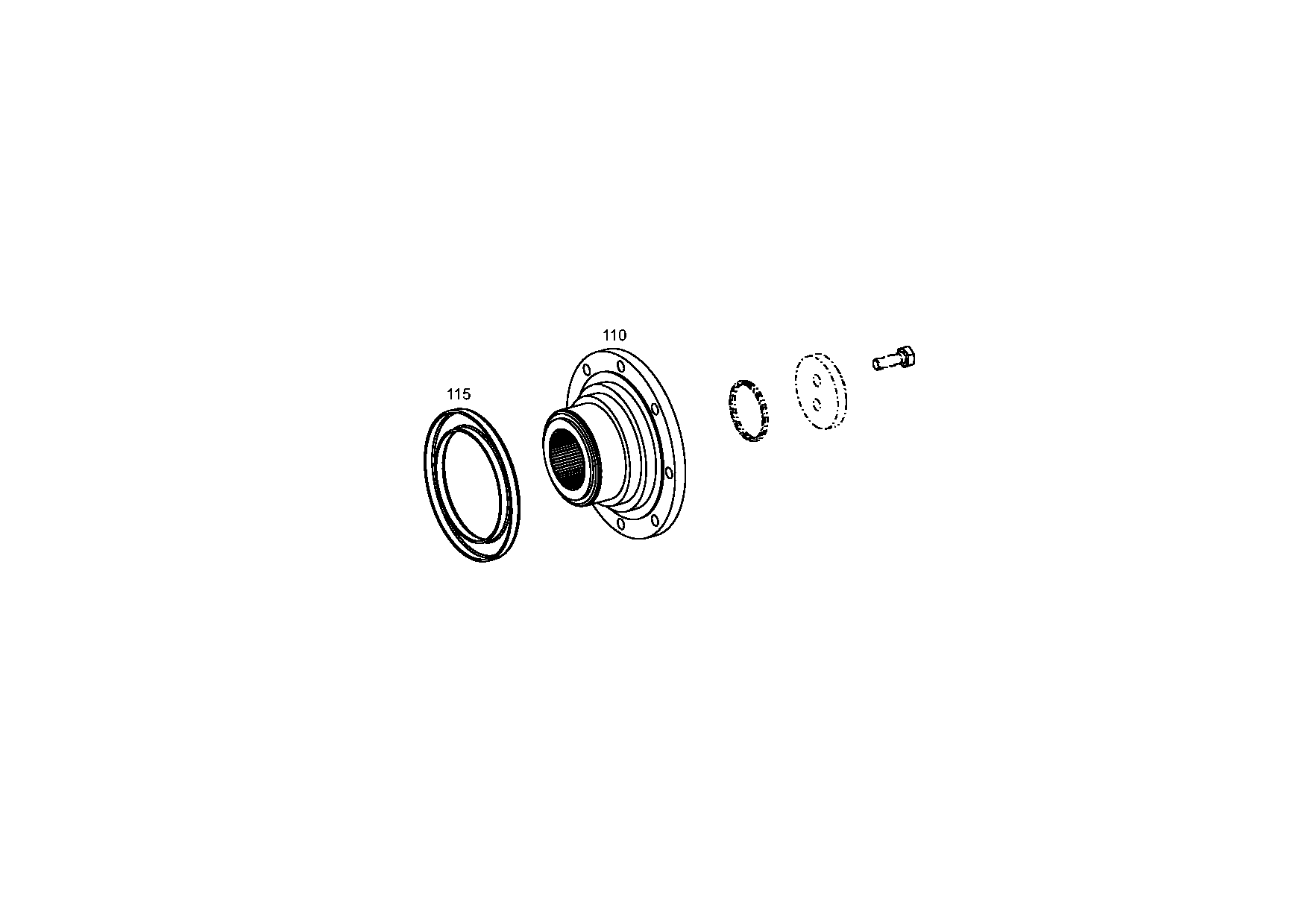 drawing for DOOSAN 511389 - OUTPUT FLANGE