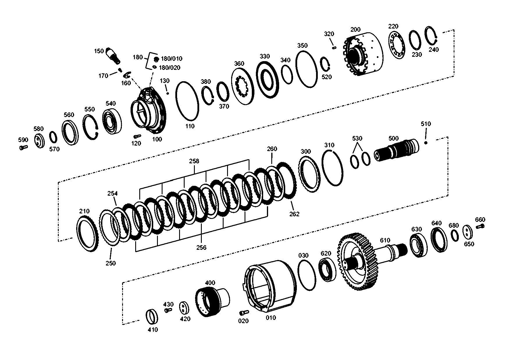 drawing for JOHN DEERE T242436 - OUTPUT SHAFT