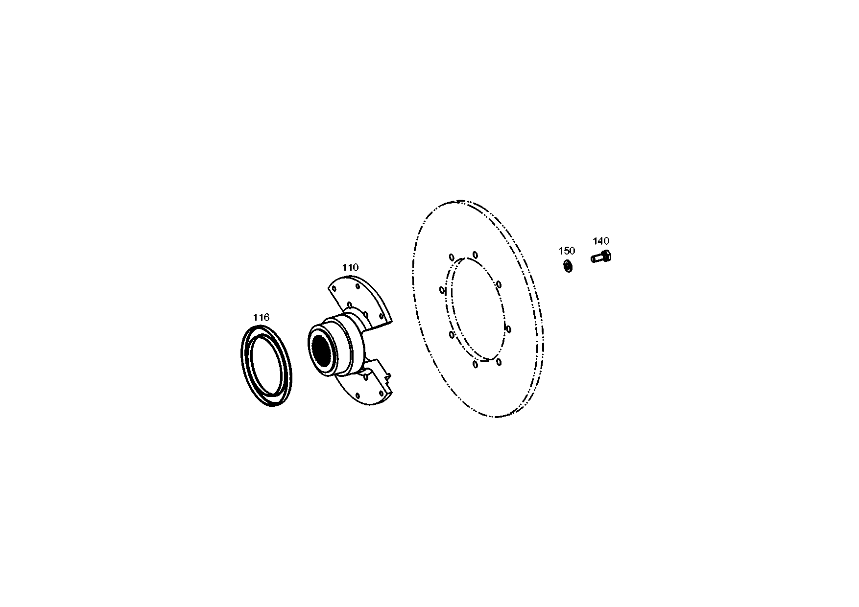 drawing for JOHN DEERE T116993 - FLANGE