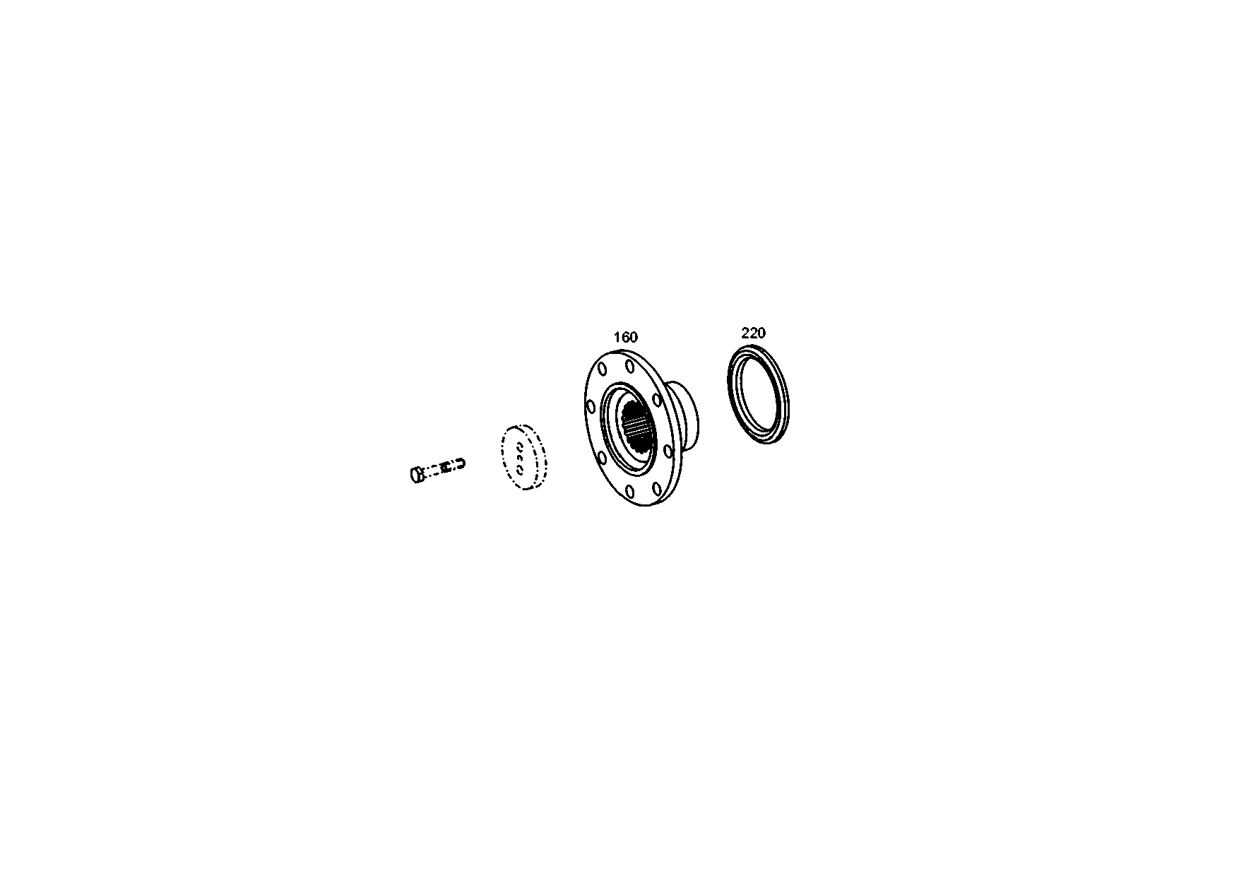 drawing for DOOSAN 152028 - INPUT FLANGE