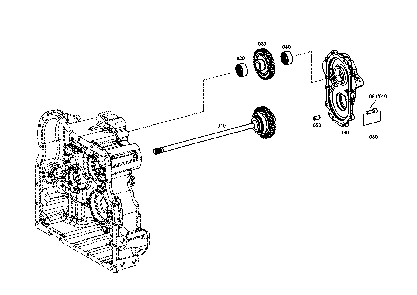 Technical drawing of AGCO F824100360770 NEEDLE SLEEVE with dimensions and layout (figure 5)