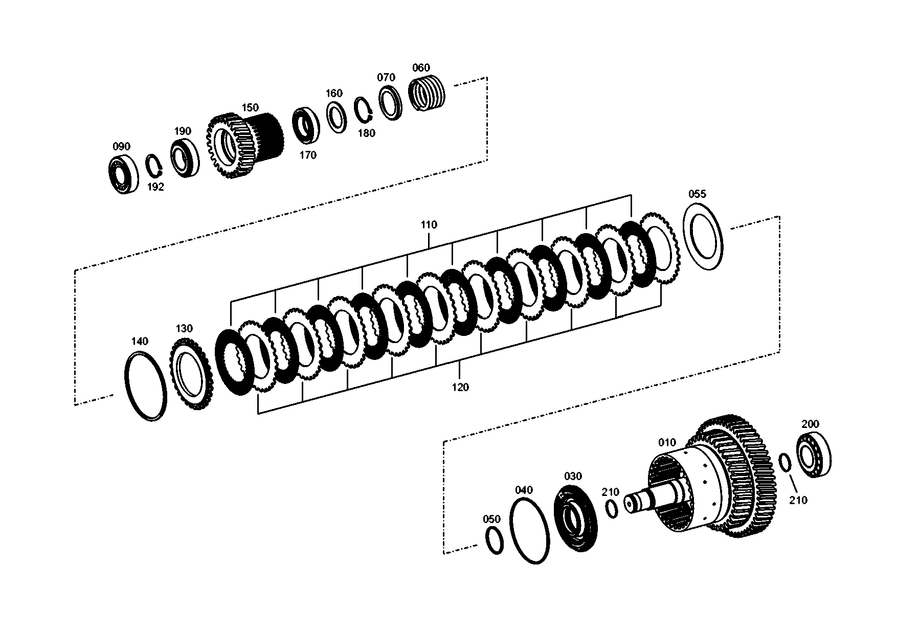 Technical drawing of Hyundai Construction Equipment ZGAQ-03088 RING-RETAINER with dimensions and layout