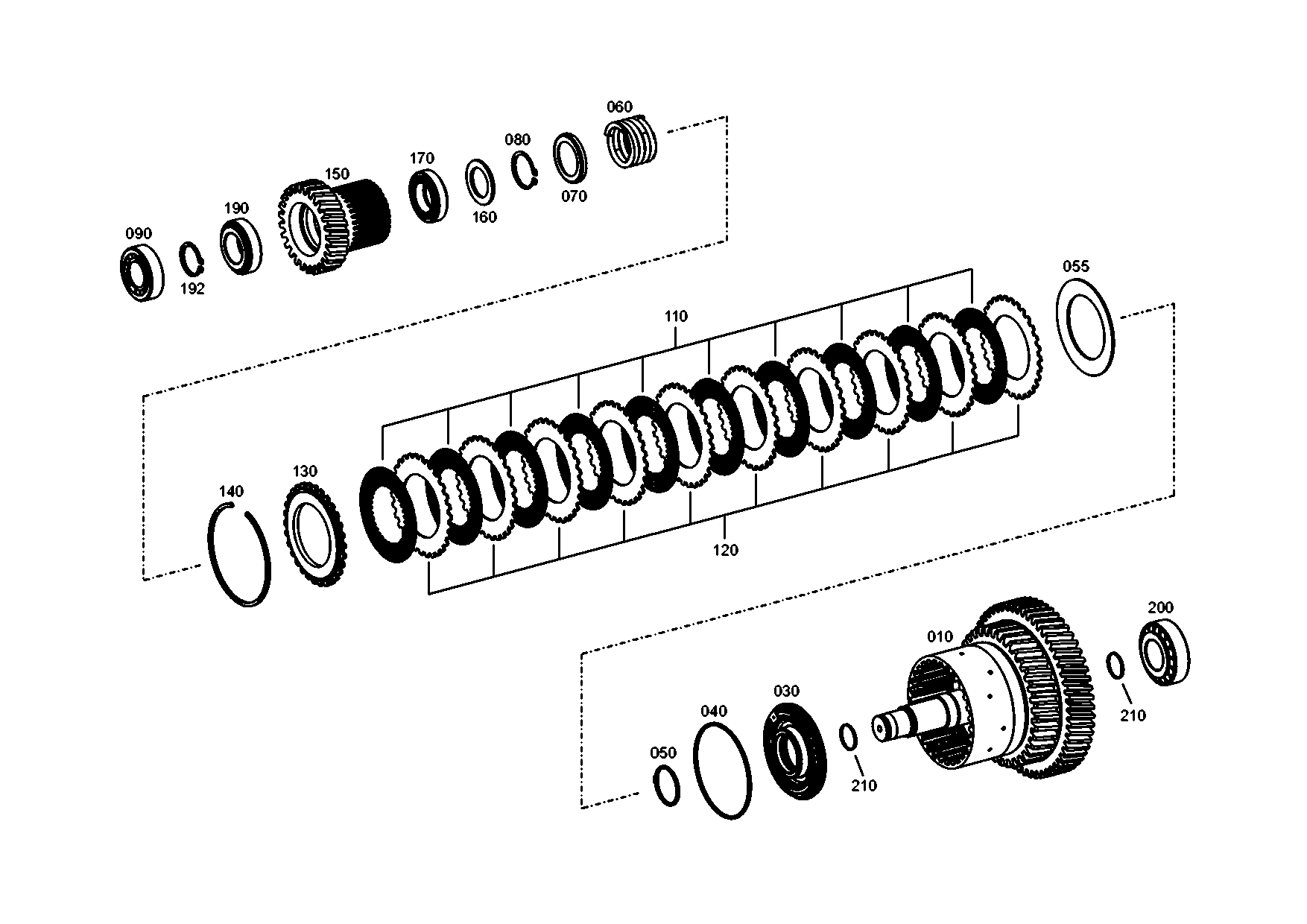 Technical drawing of Hyundai Construction Equipment ZGAQ-03088 RING-RETAINER with dimensions and layout (figure 2)