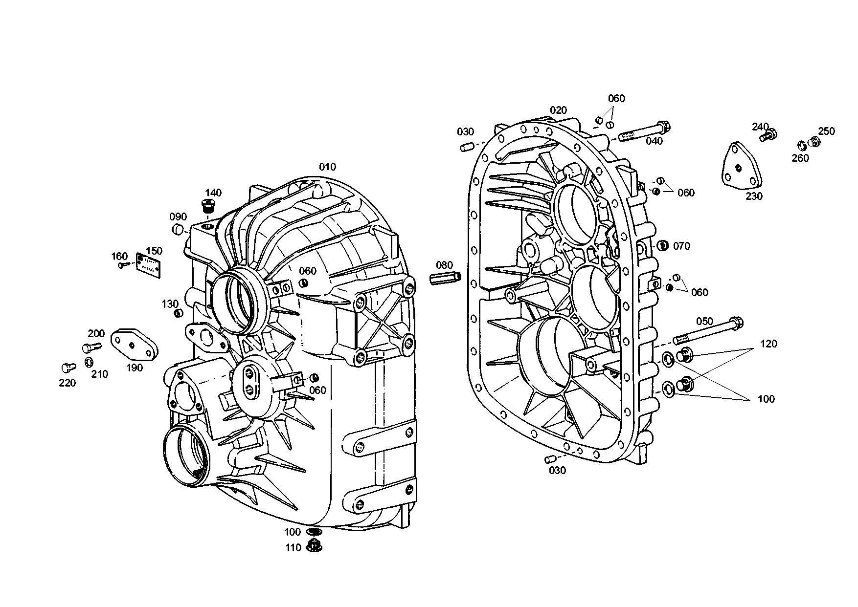 drawing for OSHKOSH 170750210001 - HOUSING FRONT SECTION