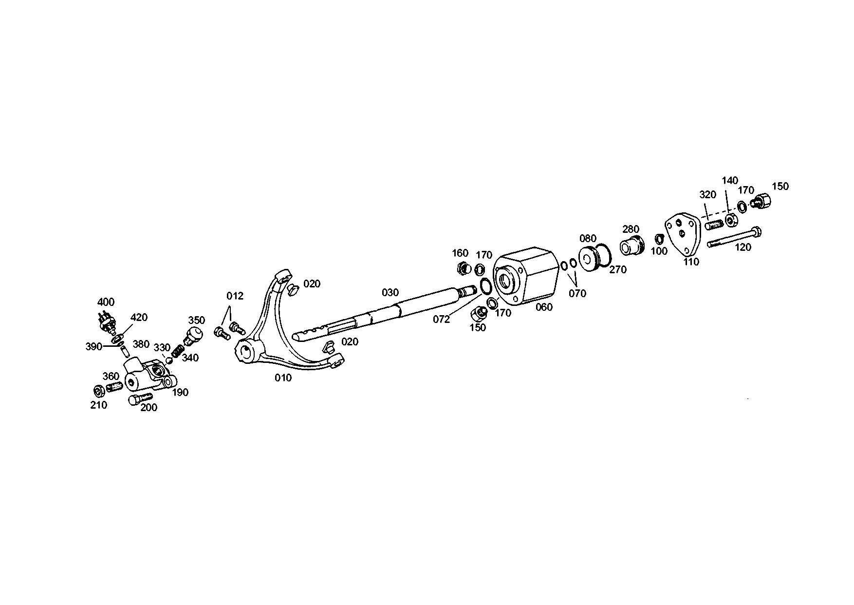 drawing for GINAF 172000240009 - GEAR SHIFT FORK