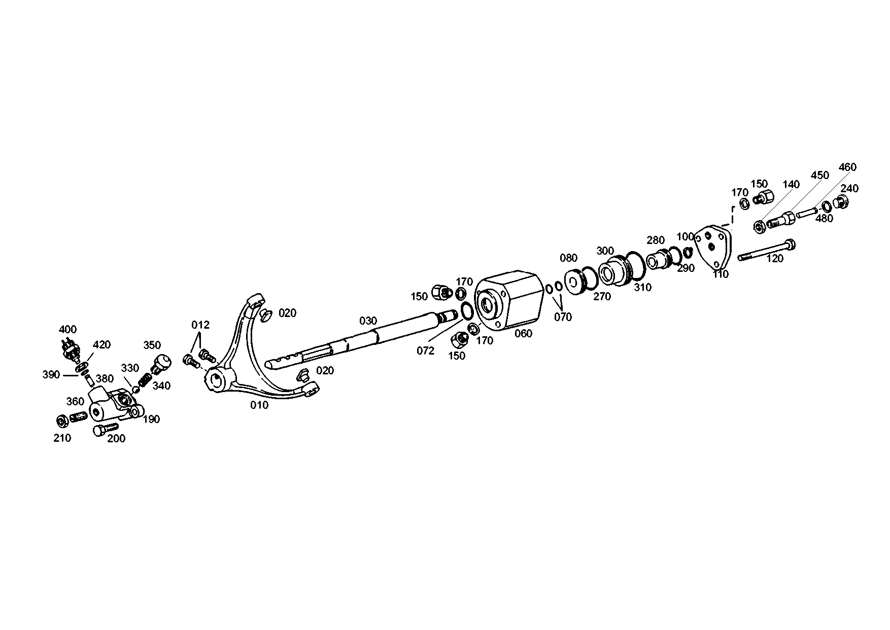 drawing for GINAF 172000240009 - GEAR SHIFT FORK