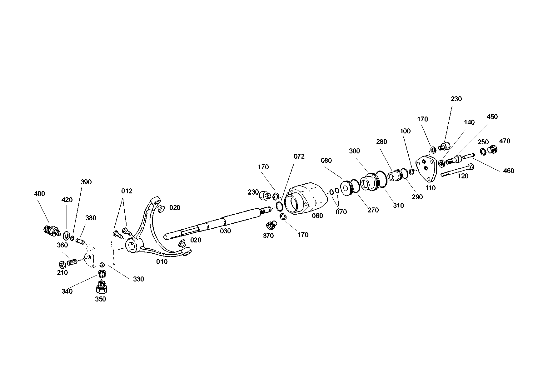 drawing for GINAF 172000240009 - GEAR SHIFT FORK