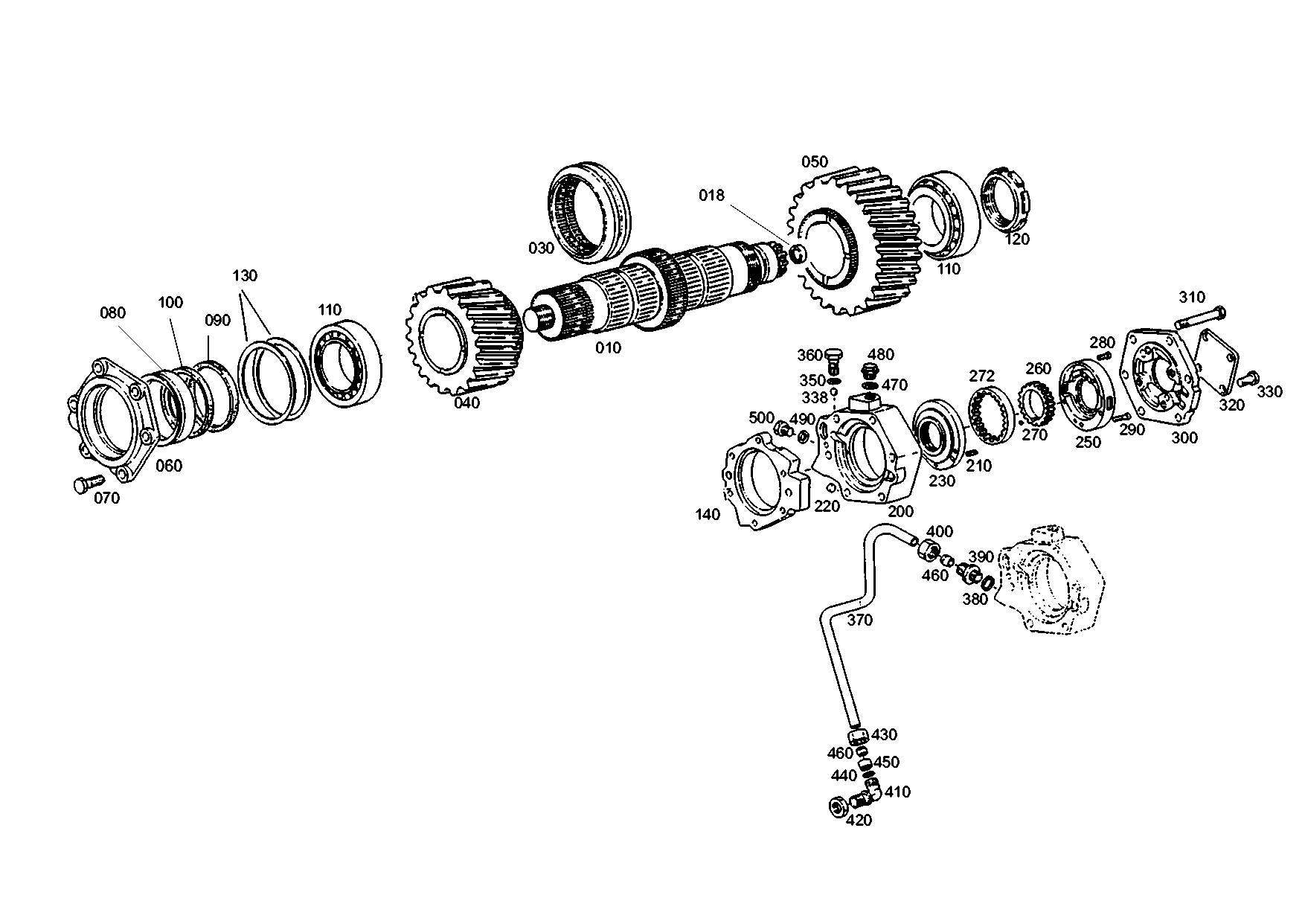 drawing for GINAF 172000220036 - INPUT SHAFT