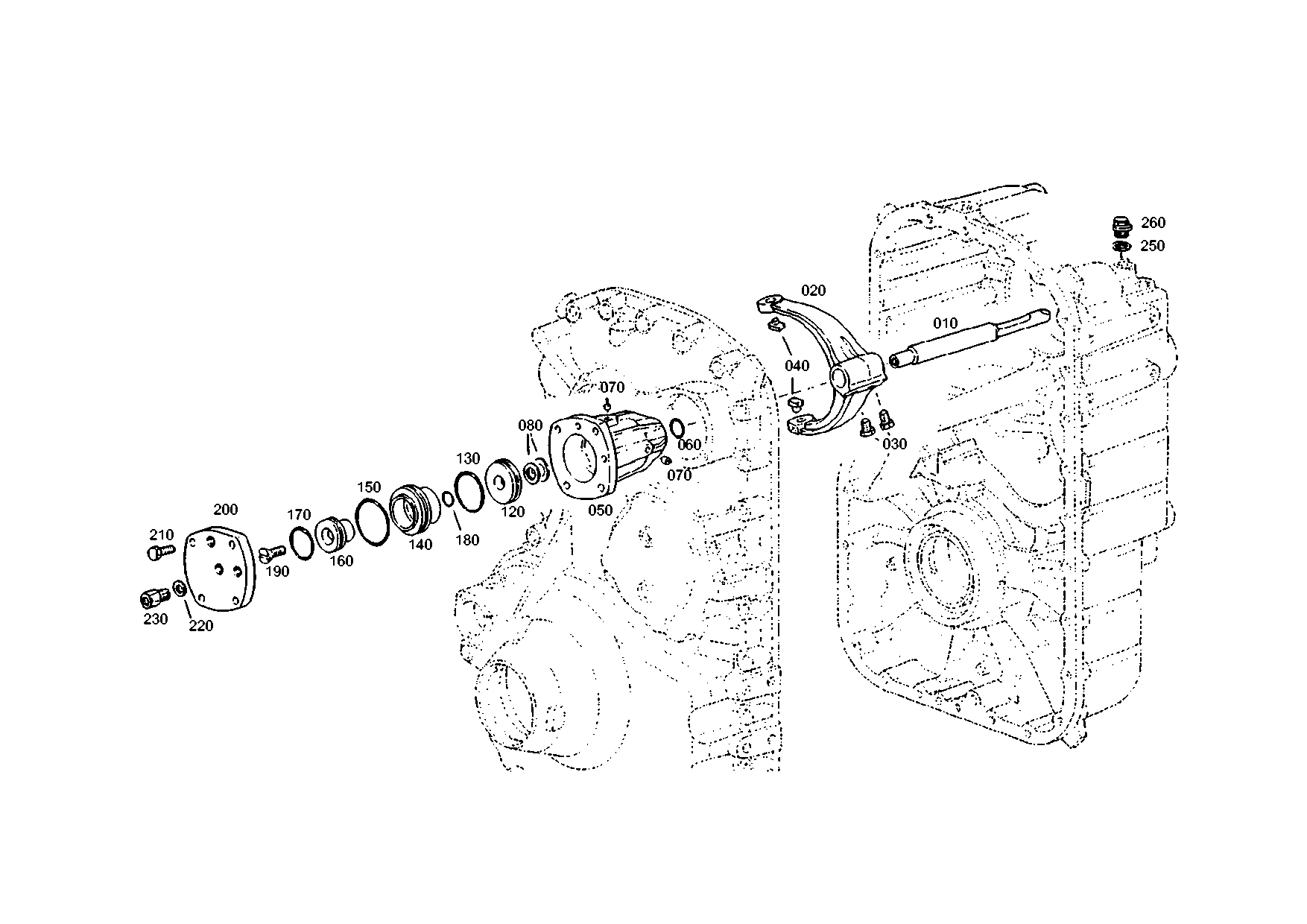 drawing for IVECO 98340497 - SHIFT CYLINDER