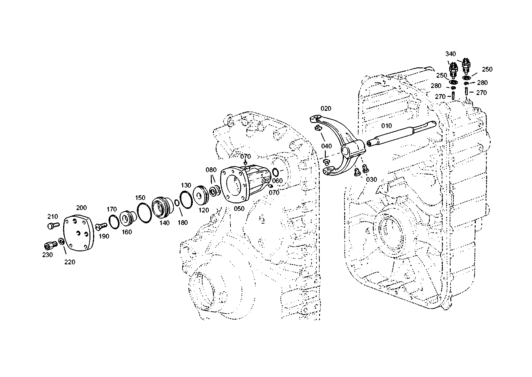 drawing for RENAULT 5001868392 - SHIFT CYLINDER