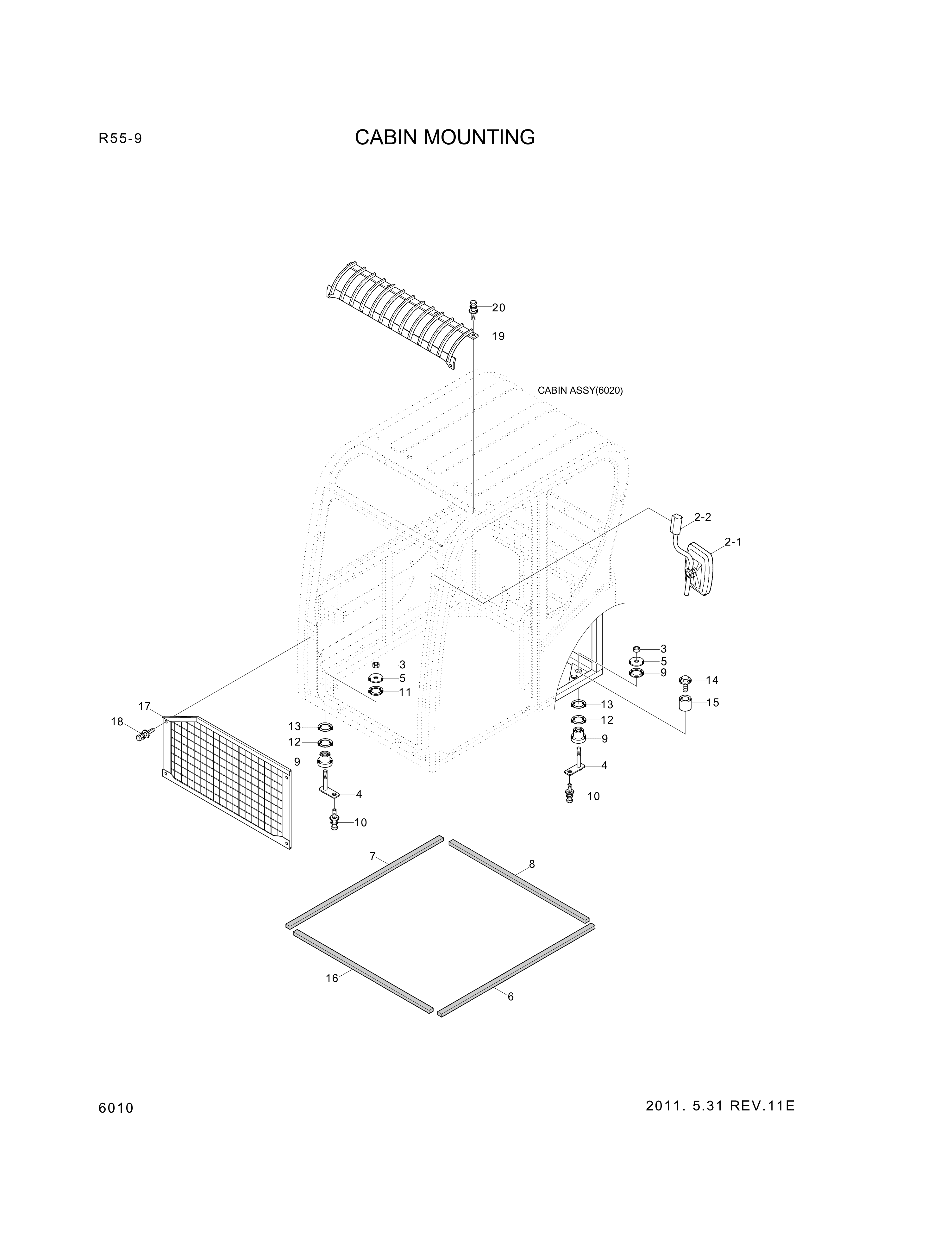 Technical drawing of Hyundai Construction Equipment S275-12000B NUT-SELF with dimensions and layout (figure 4)
