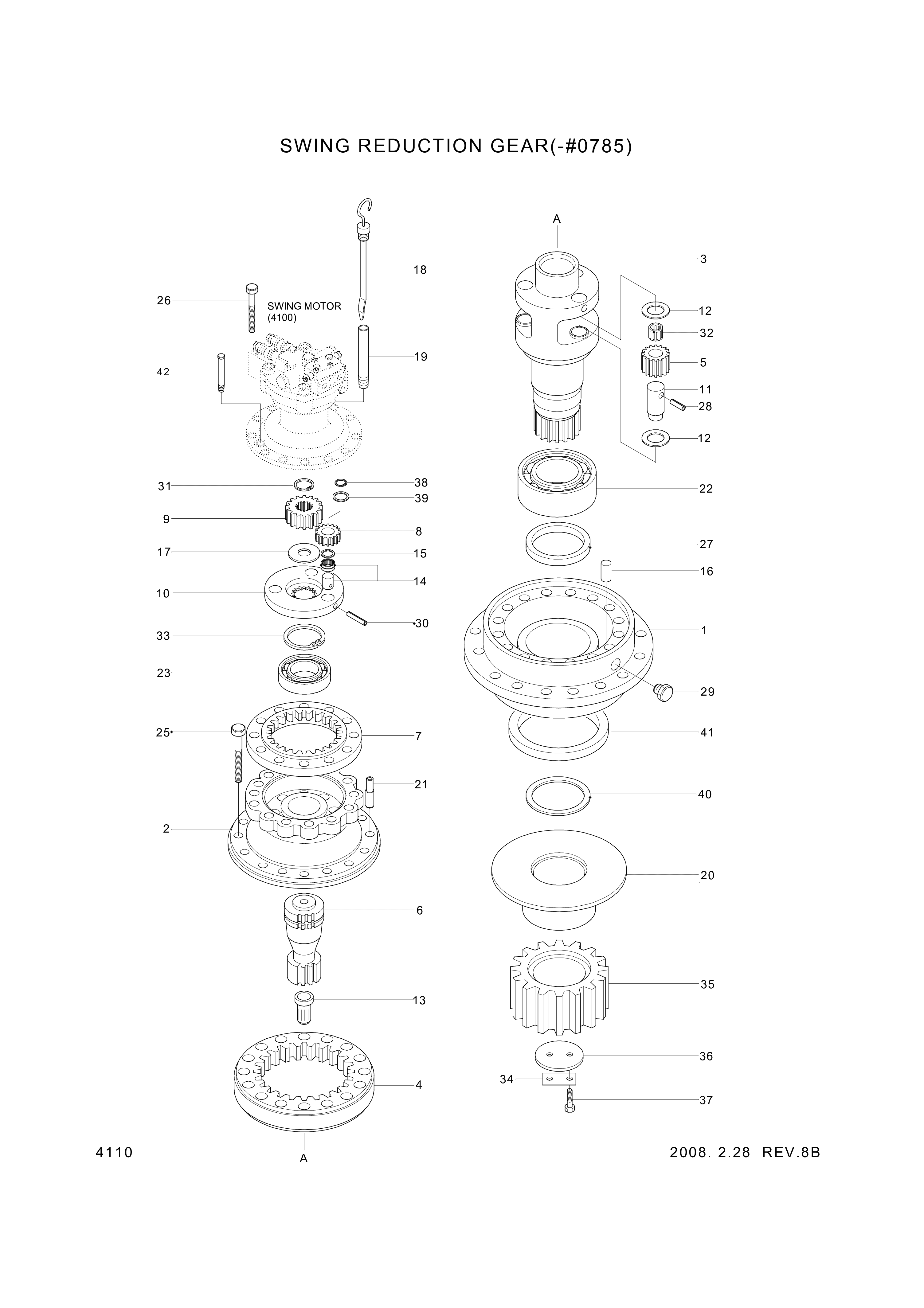 drawing for Hyundai Construction Equipment XKAQ-00009 - GEAR-SUN NO1